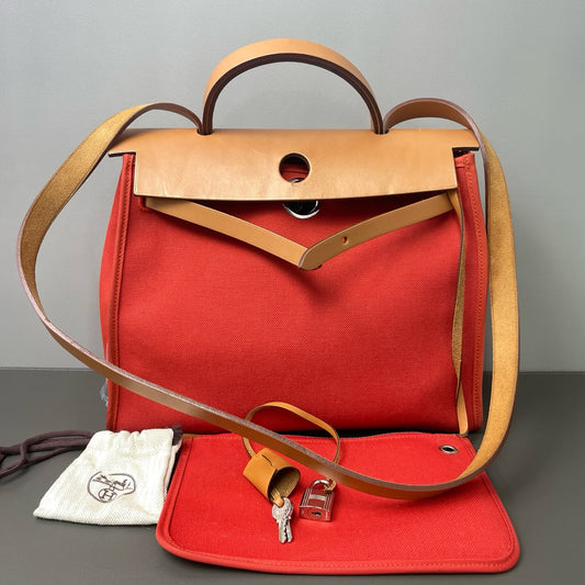 Hermès - Herbag Zip 31 - Cotton - Red - (medium)