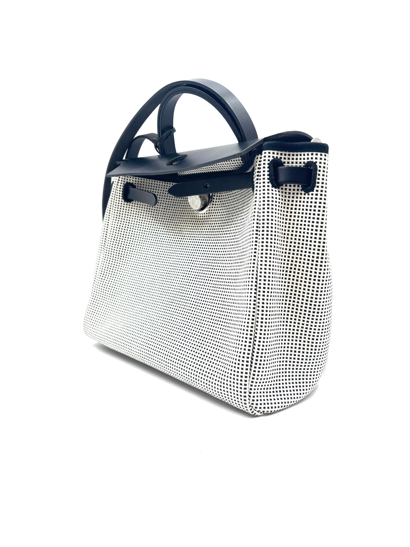 Hermès - Herbag Zip 31 - Cowhide leather and canvas - Black and White - (medium)