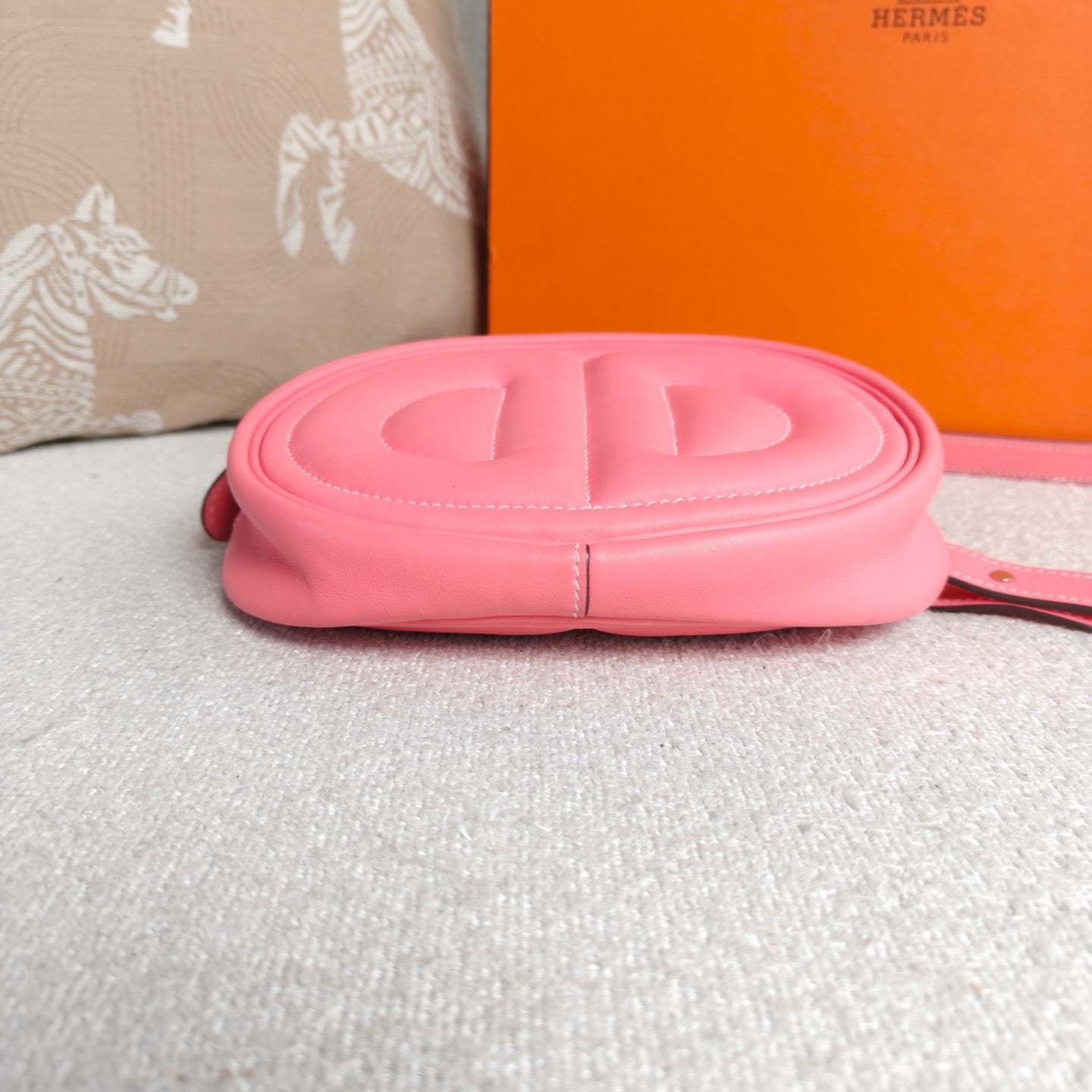 Hermès - In The Loop Belt Bag - Swift leather - Pink with Silver-tone Hardware - (mini)