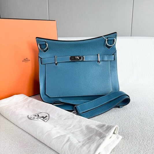 Hermes - Jypsiere 34 - Leather - Blue - (medium)