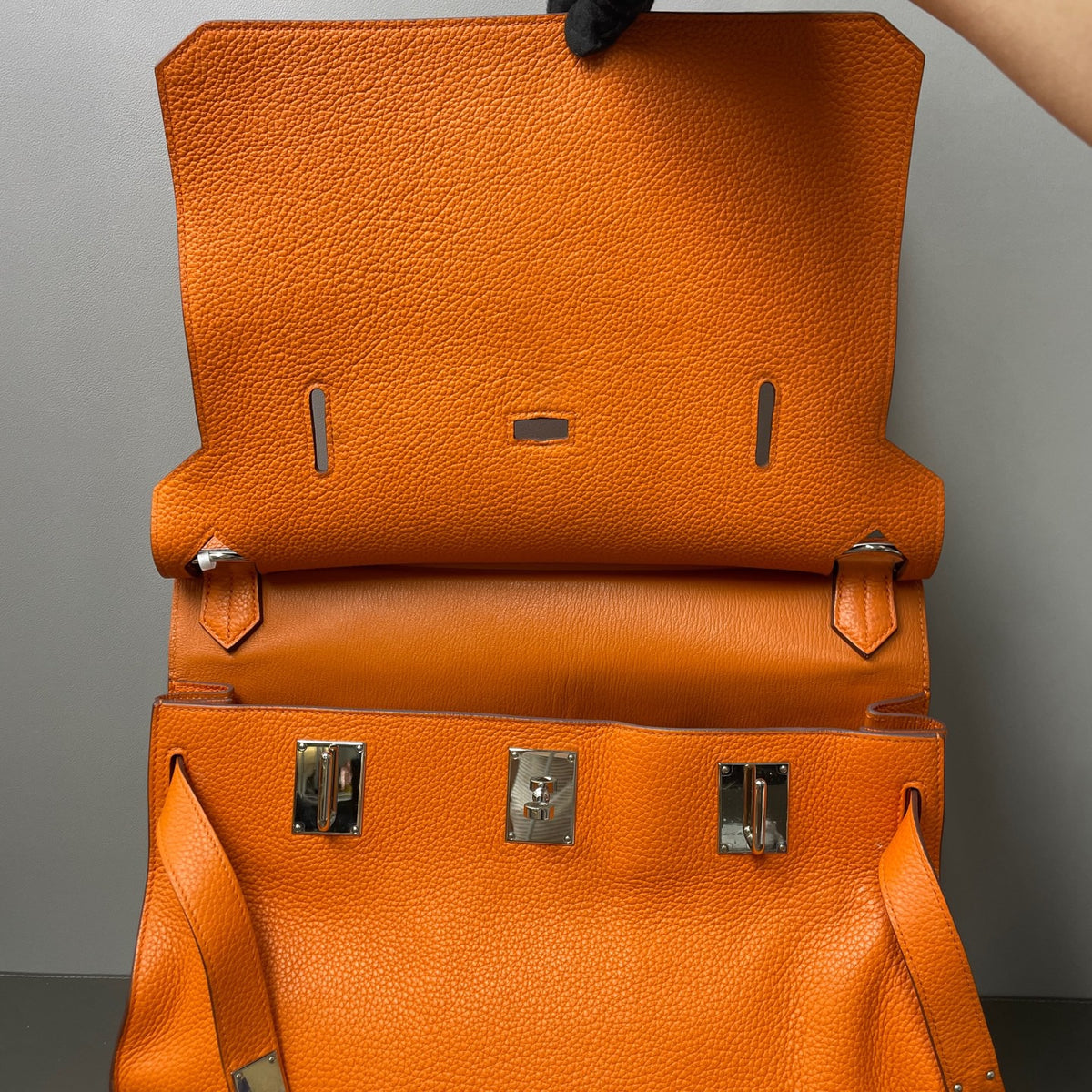 Hermes - Jypsiere - Leather - Orange - (large)