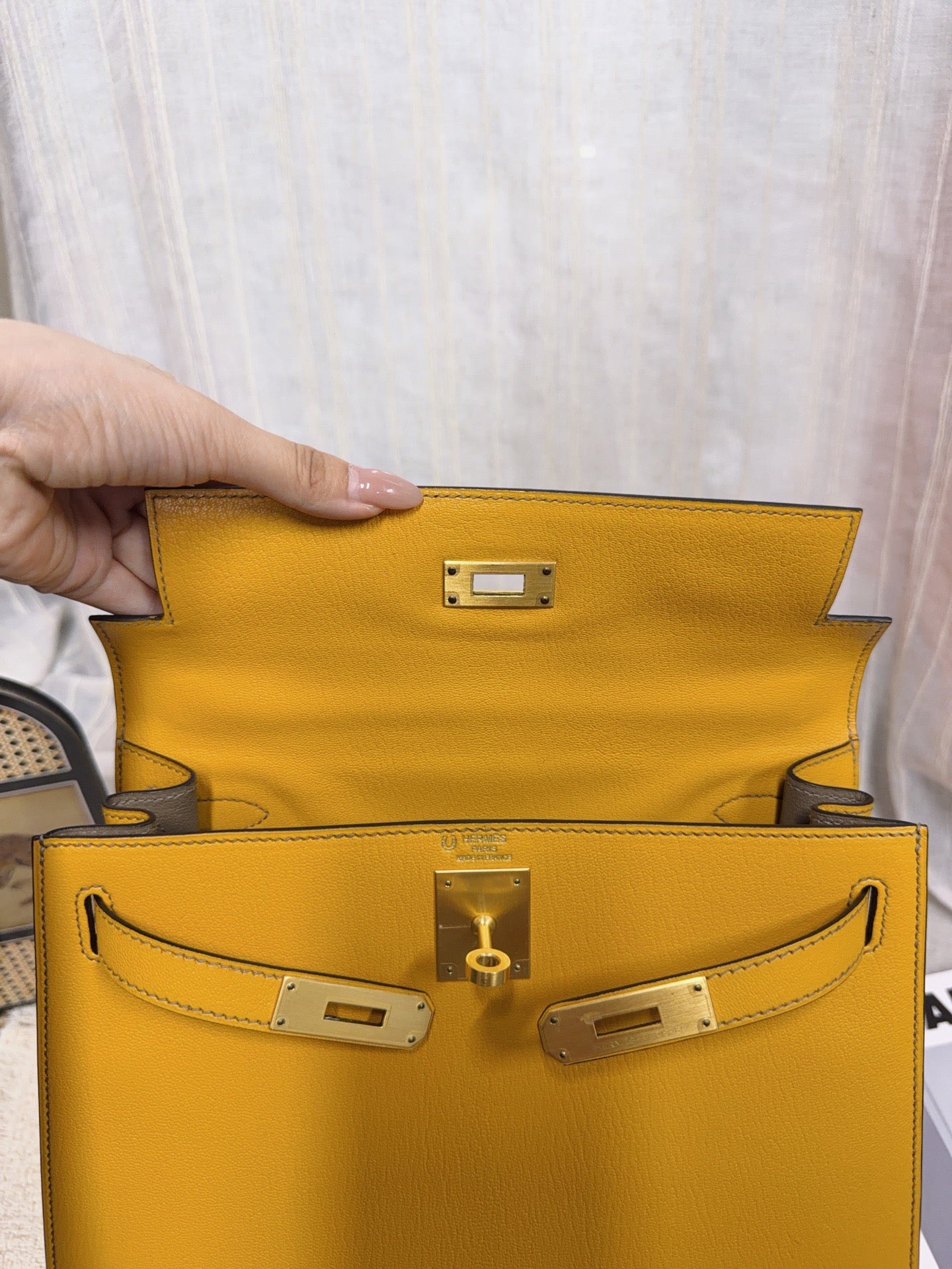 Hermès - Kelly 28 - Leather - Yellow - (28)