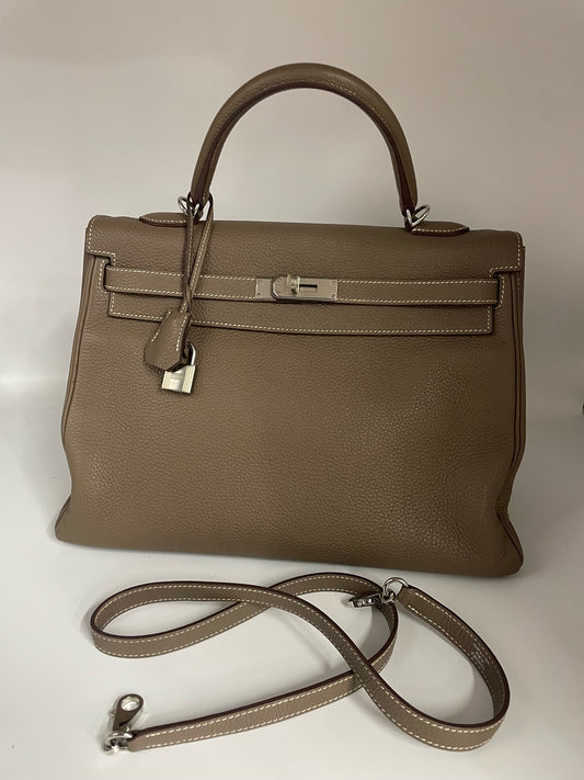 Hermes - Kelly 35 - Leather - Brown - (large)