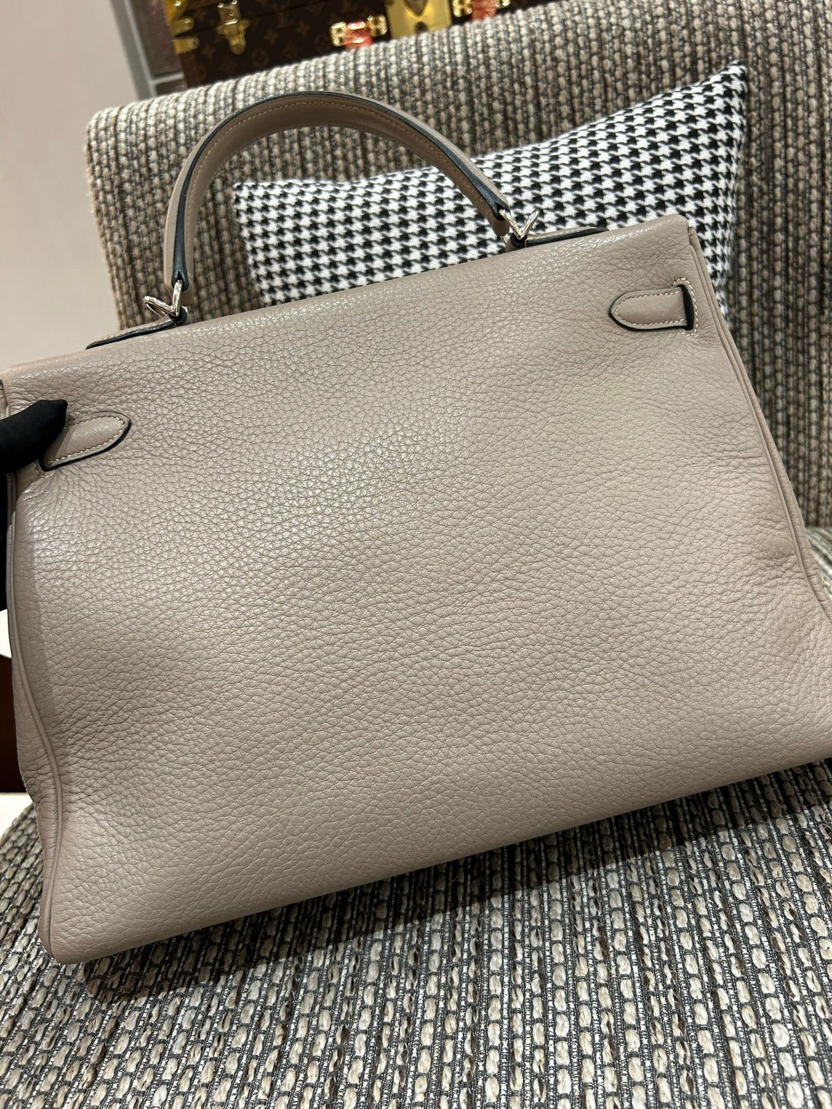 Hermes - Kelly 35 - Leather - Grey - (large)