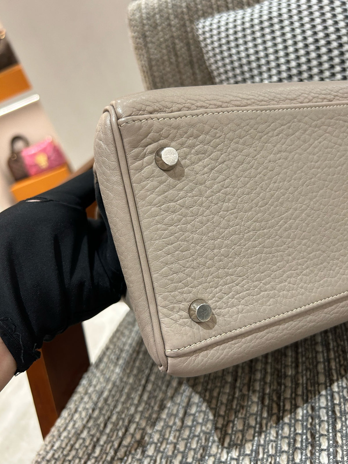 Hermes - Kelly 35 - Leather - Grey - (large)