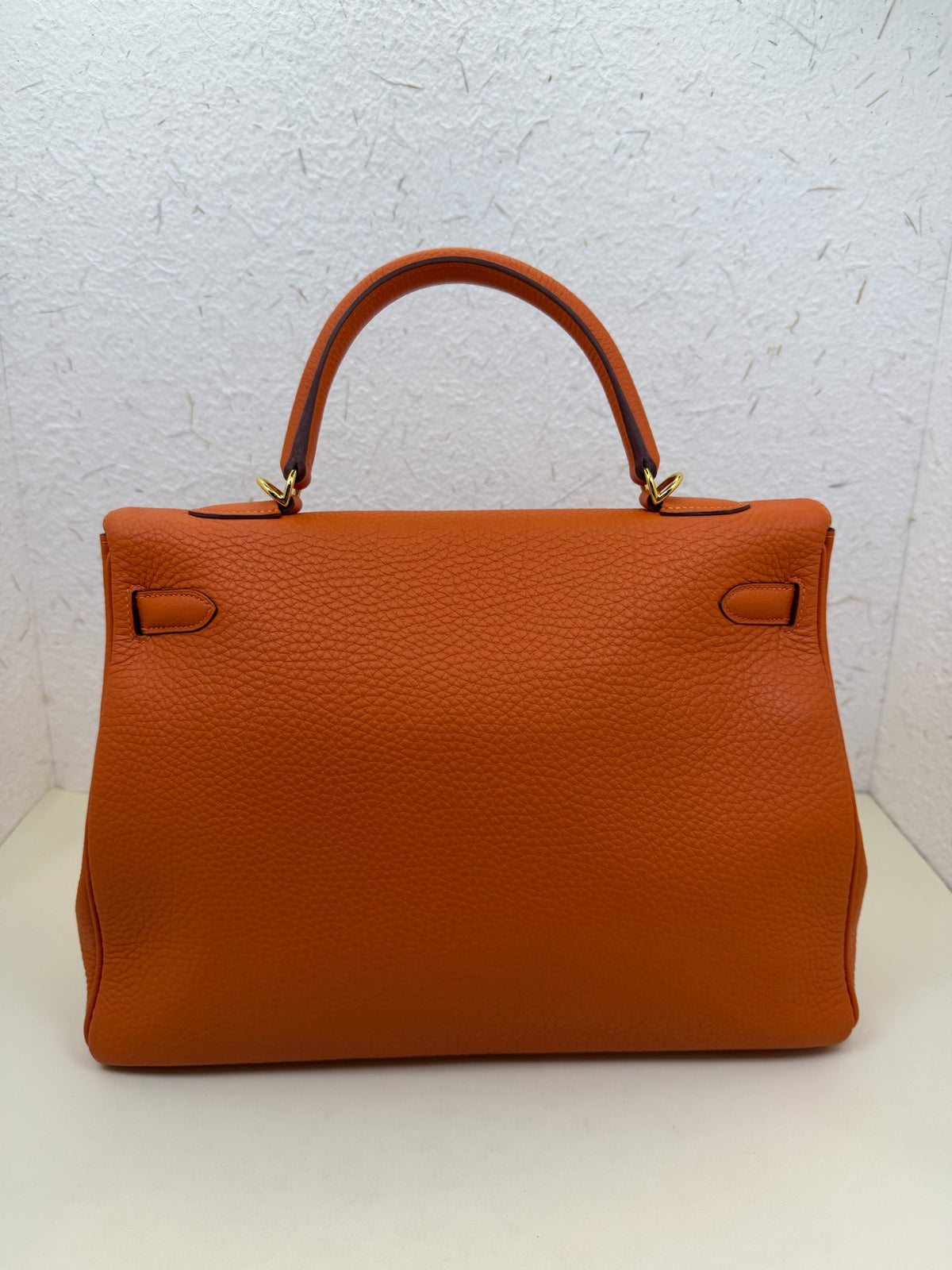 Hermes - Kelly 35 - Leather - Orange - (large)