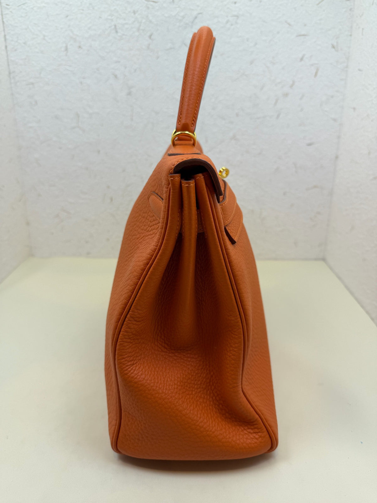 Hermes - Kelly 35 - Leather - Orange - (large)