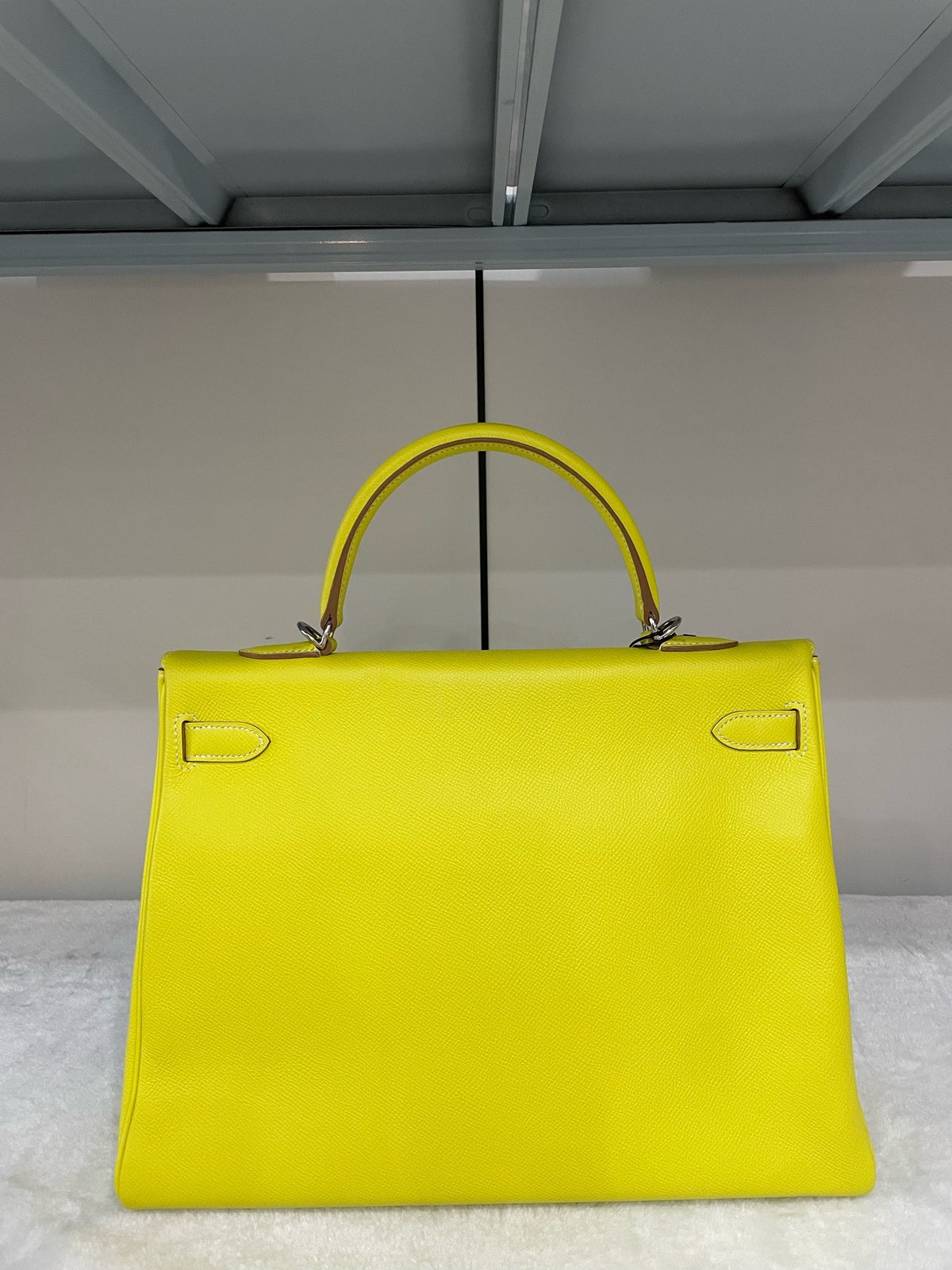 Hermes - Kelly 35 - Leather - Yellow - (large)