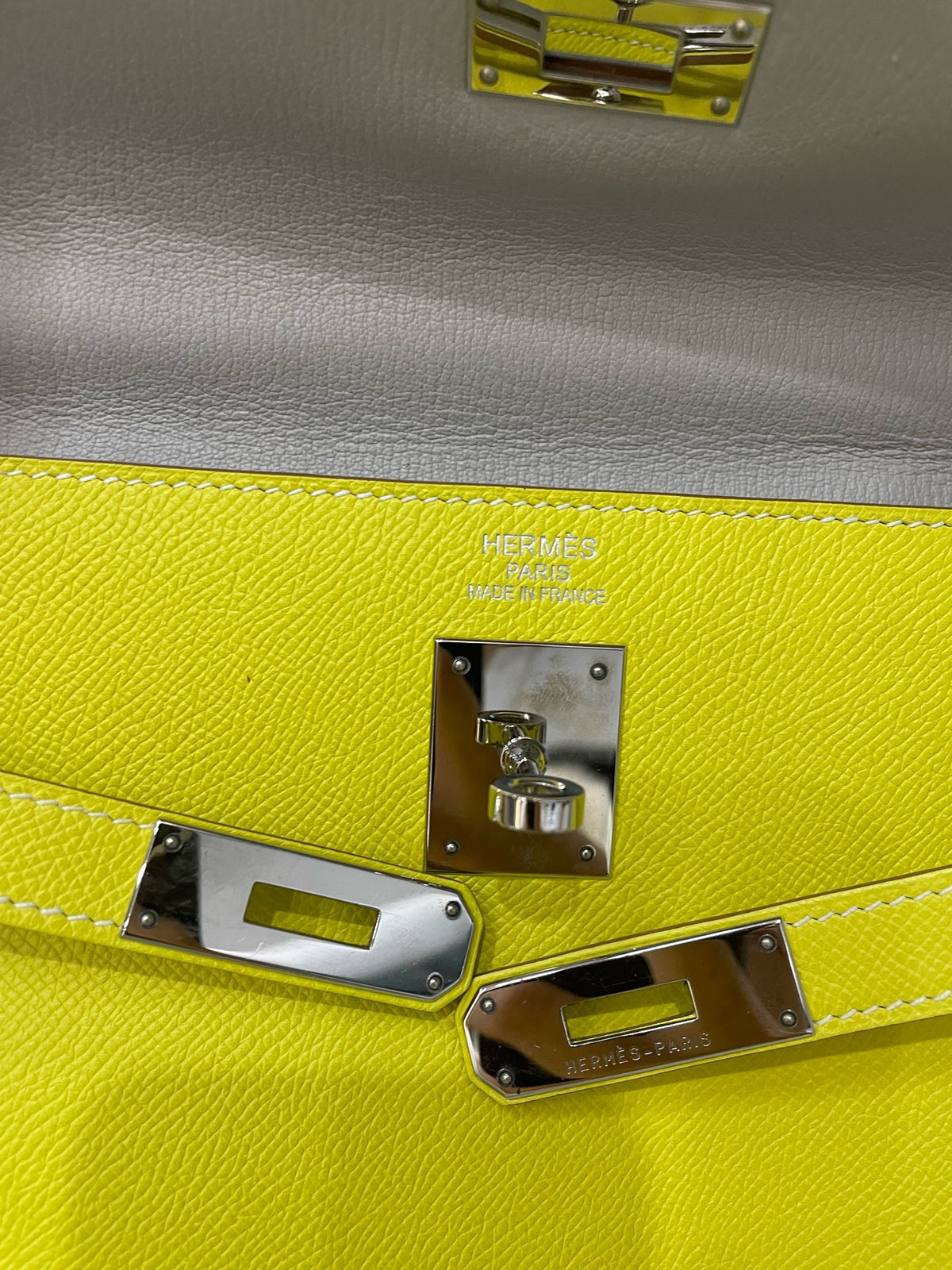 Hermes - Kelly 35 - Leather - Yellow - (large)