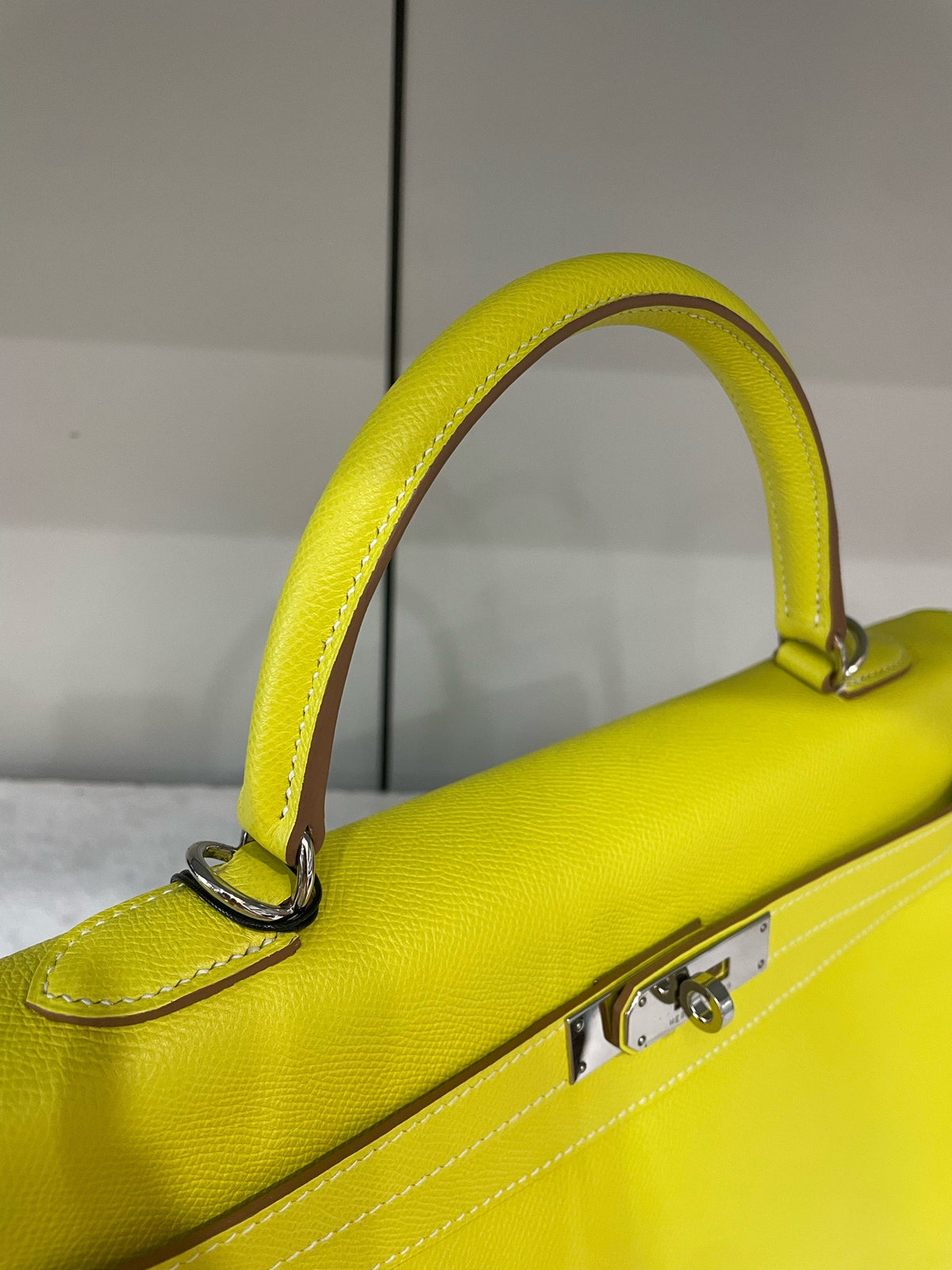 Hermes - Kelly 35 - Leather - Yellow - (large)