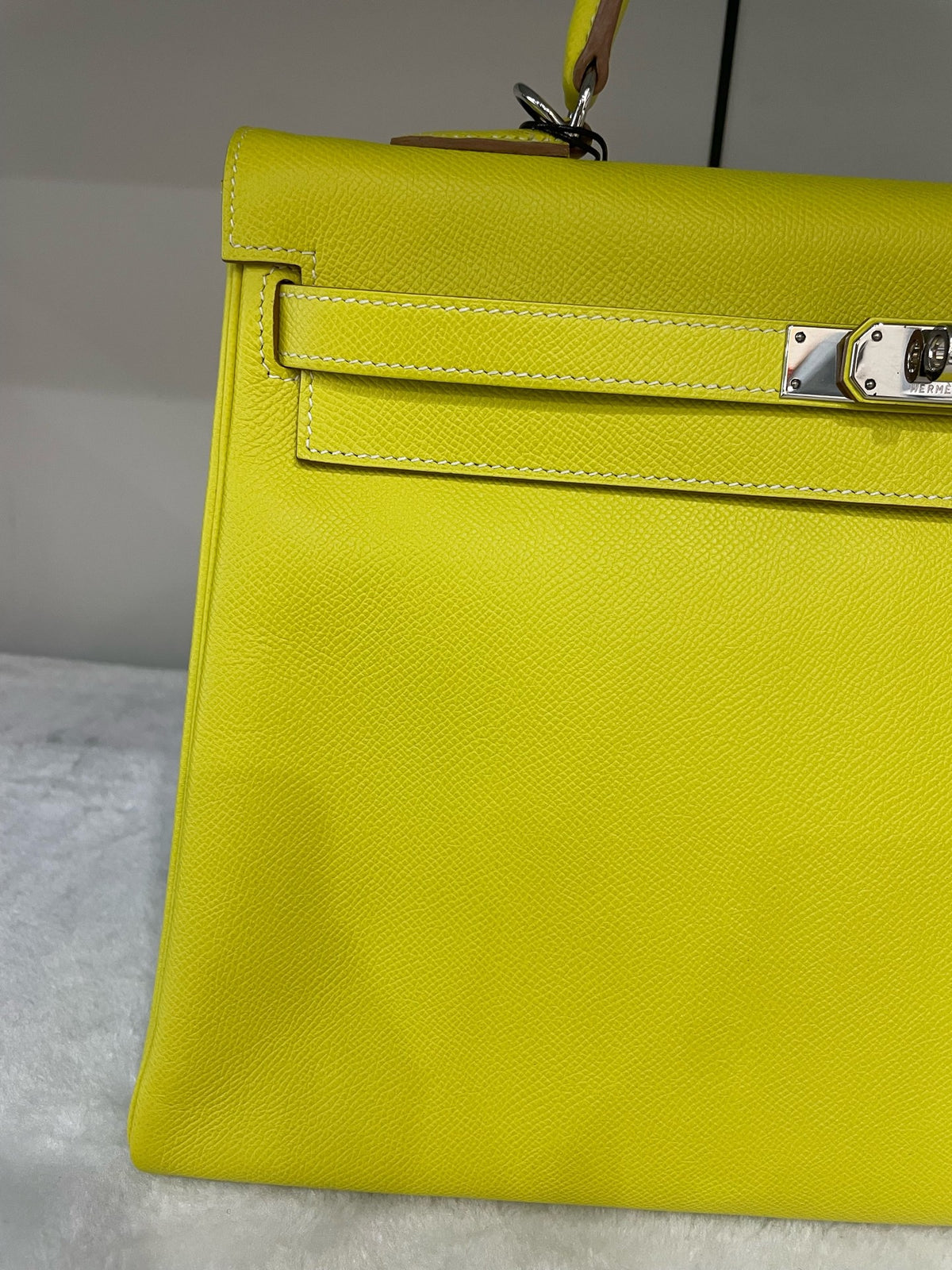 Hermes - Kelly 35 - Leather - Yellow - (large)