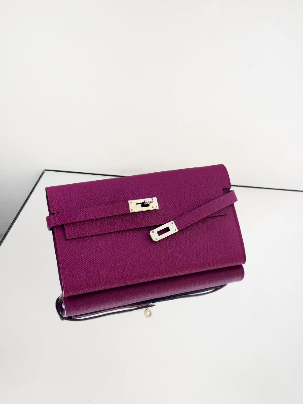 Hermès - Kelly Classic Wallet - Epsom leather - Rose Purple