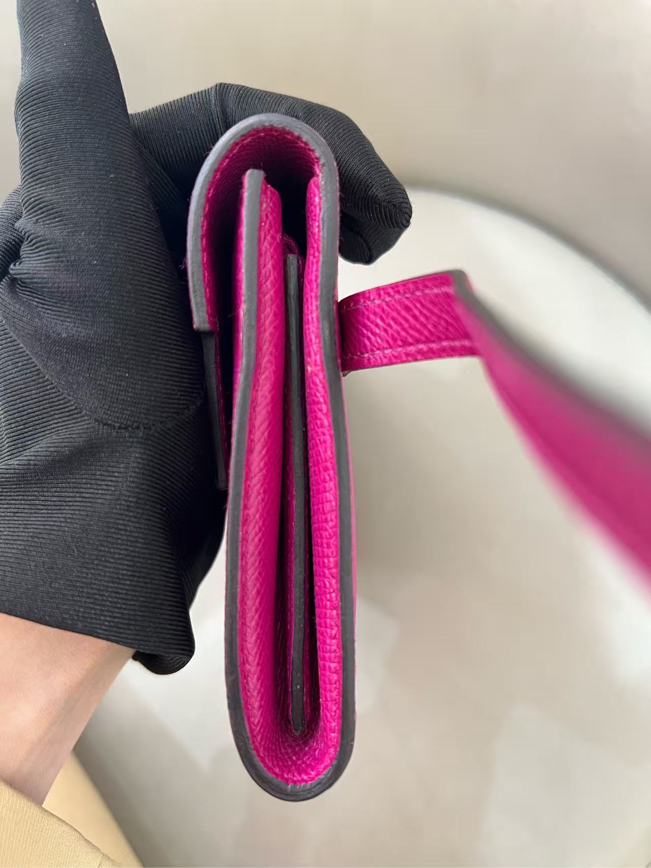 Hermès - Kelly Classic Wallet - Epsom leather - Rose Purple