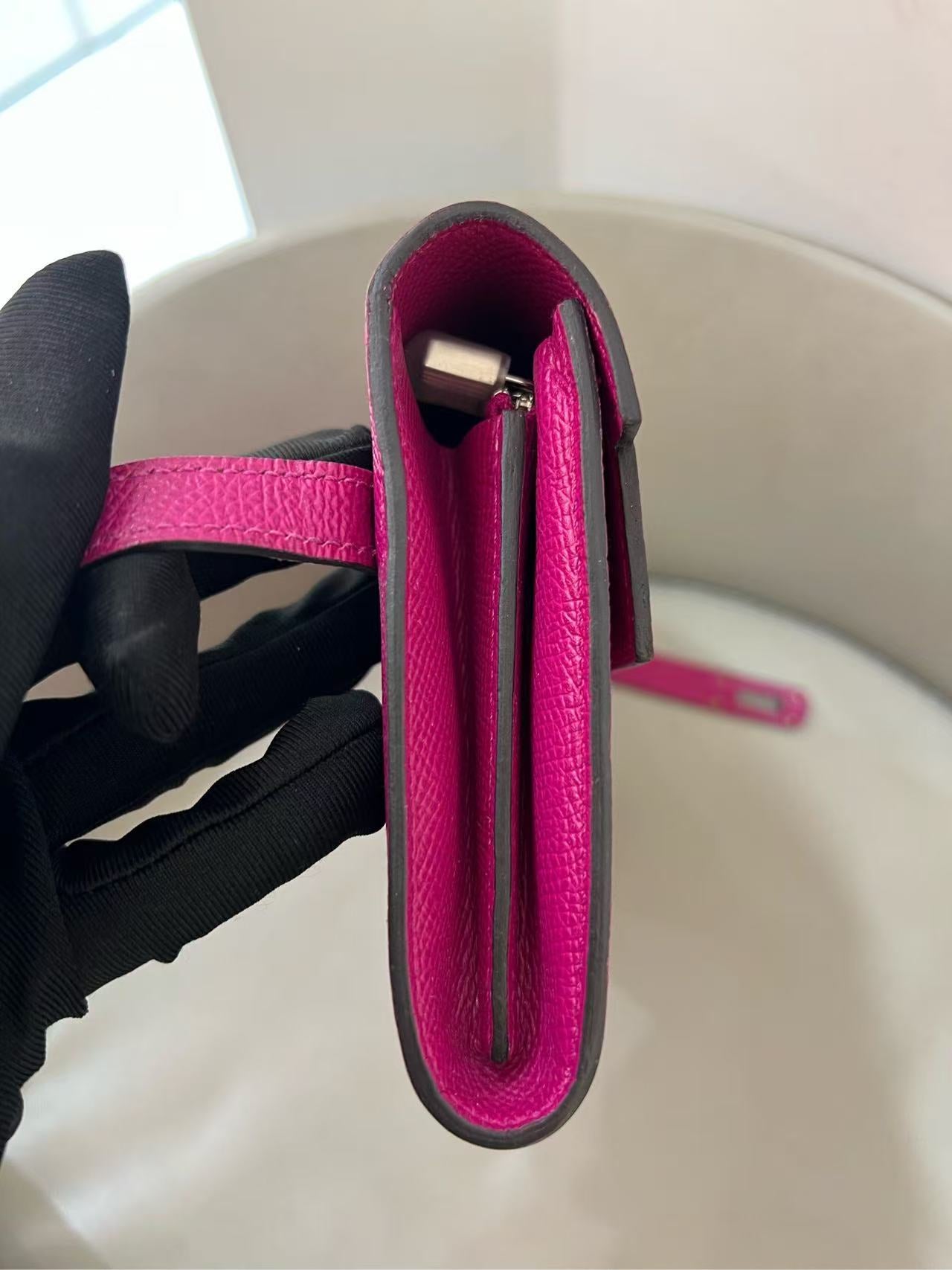 Hermès - Kelly Classic Wallet - Epsom leather - Rose Purple