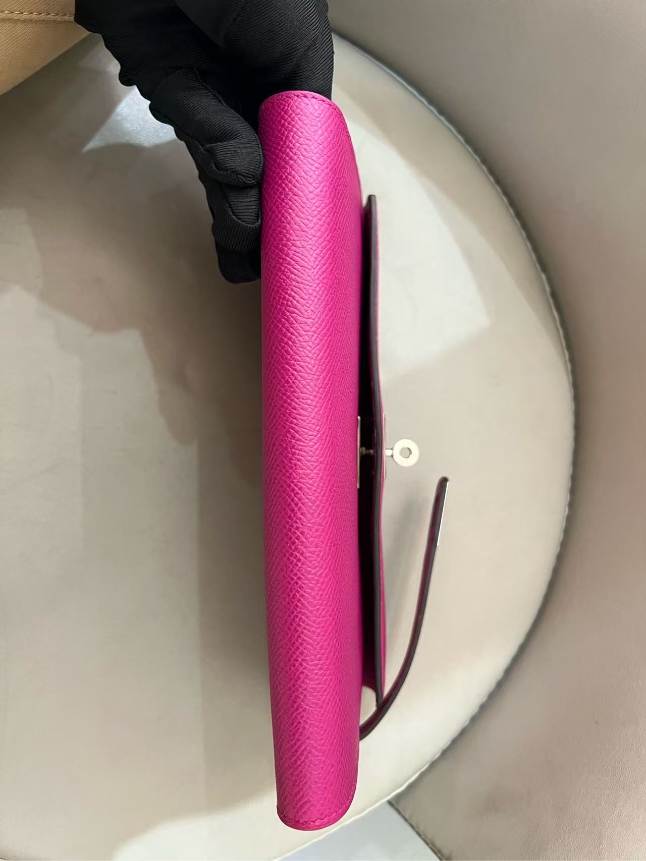 Hermès - Kelly Classic Wallet - Epsom leather - Rose Purple