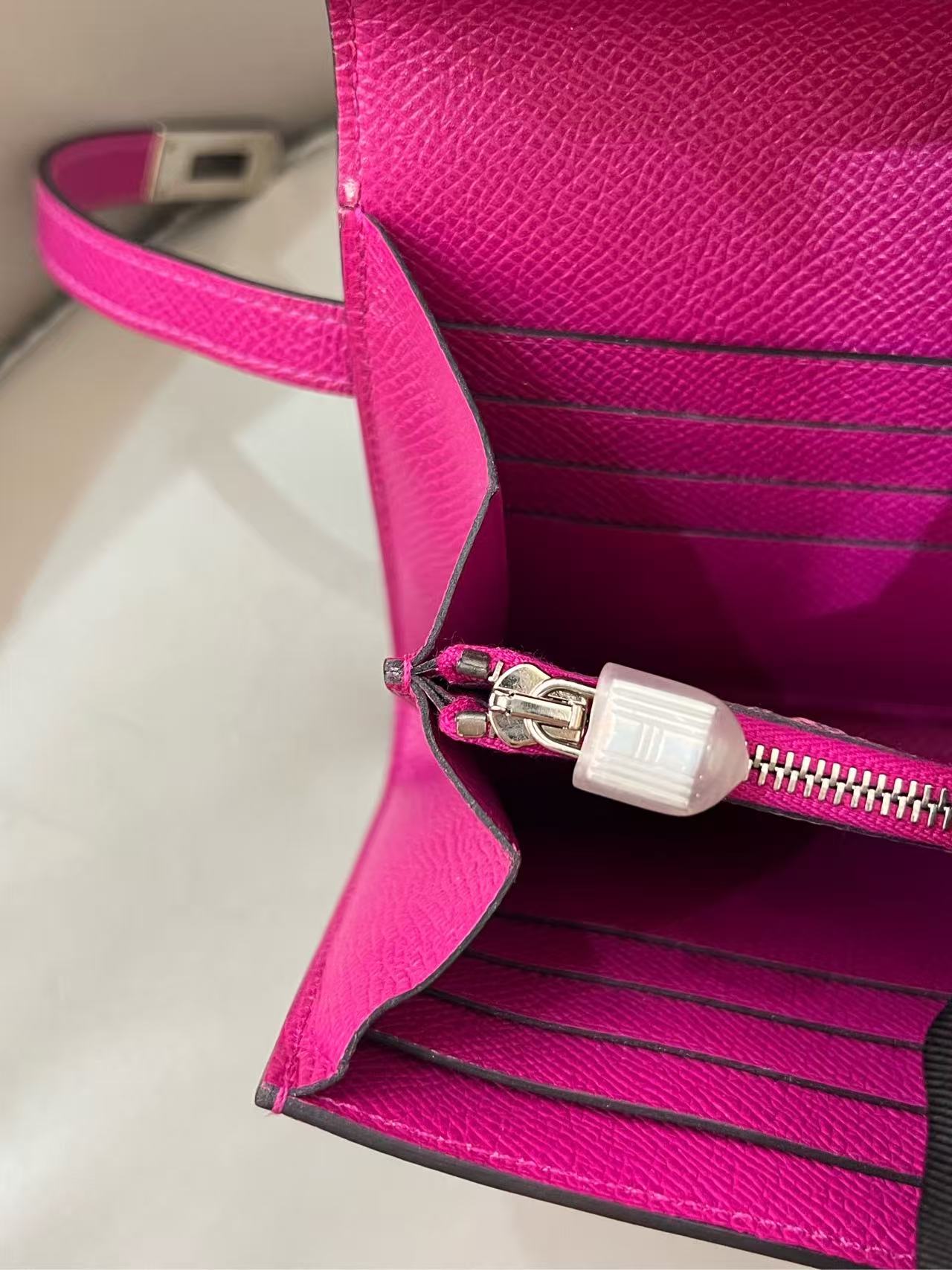 Hermès - Kelly Classic Wallet - Epsom leather - Rose Purple