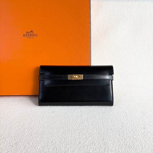 Hermes - Kelly - Leather - Black - (medium)