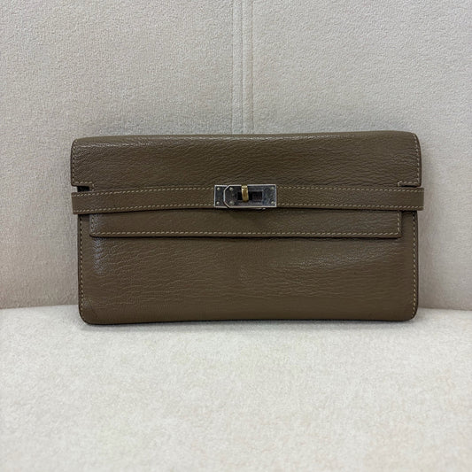 Hermes - Kelly - Leather - Grey - (medium)