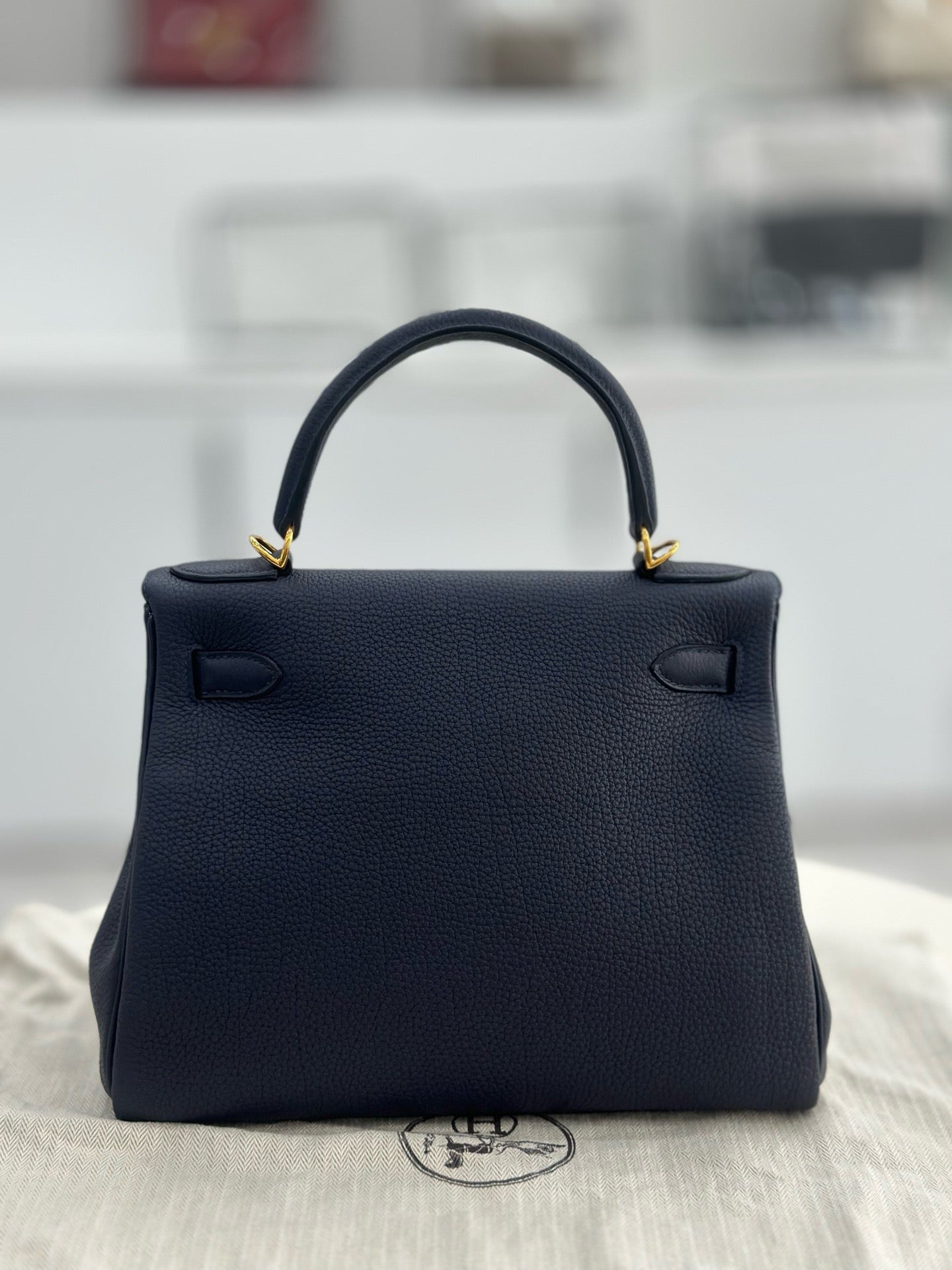 Hermès - Kelly - Leather - Navy - (28)