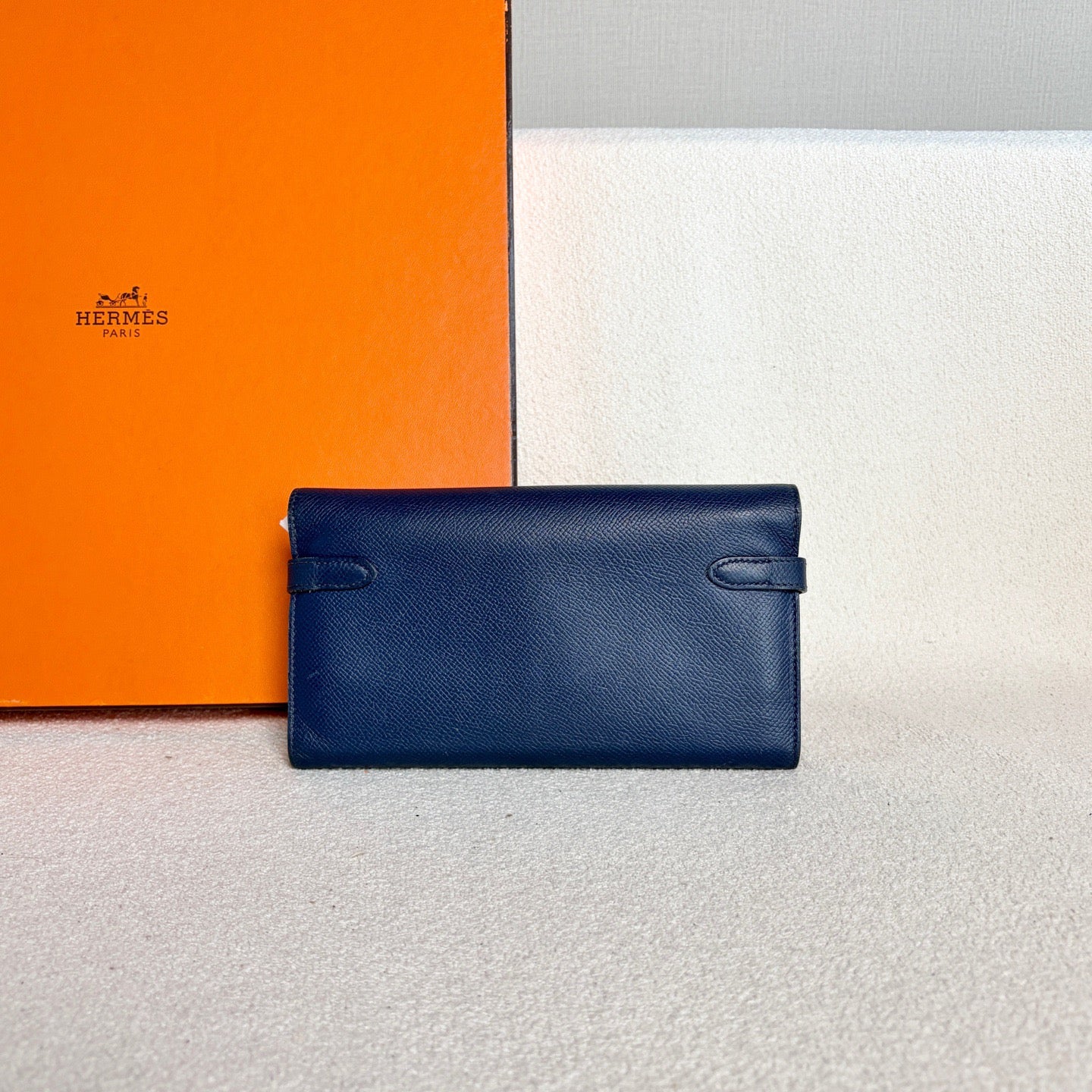 Hermes - Kelly - Leather - Navy - (Small)