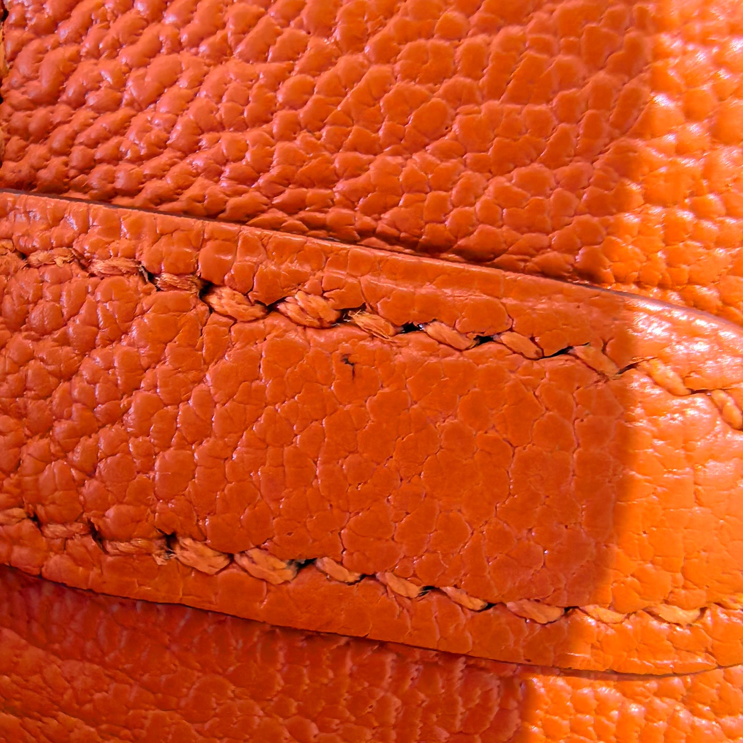 Hermes - Kelly - Leather - Orange - (medium)