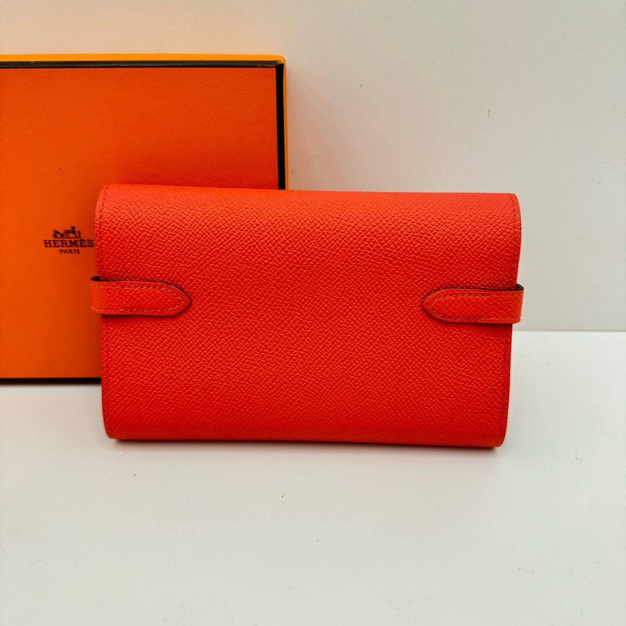 Hermes - Kelly - Leather - Orange - (mini)