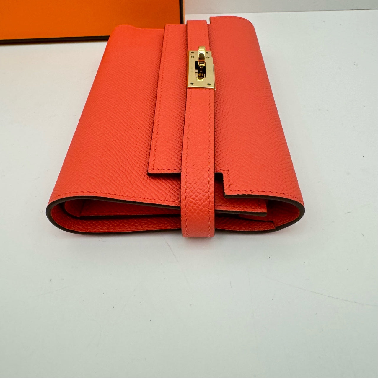 Hermes - Kelly - Leather - Orange - (mini)