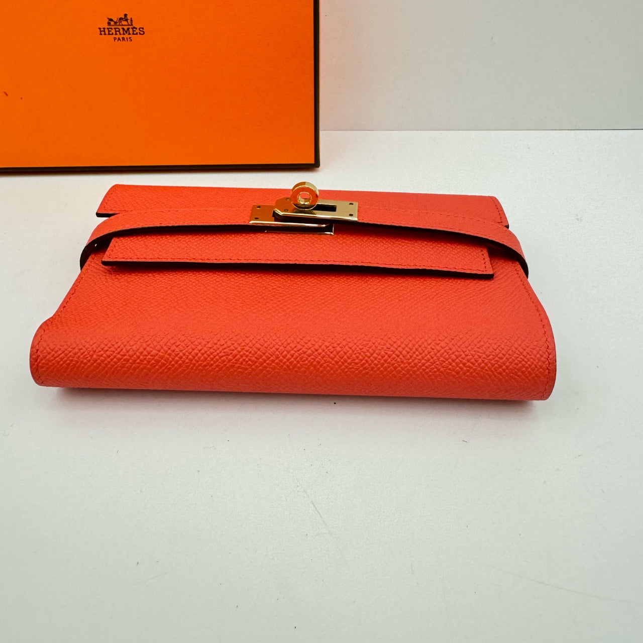 Hermes - Kelly - Leather - Orange - (mini)