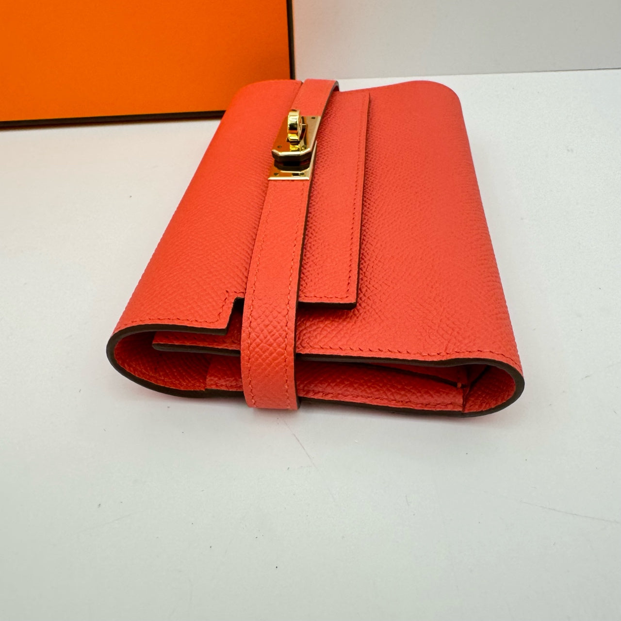 Hermes - Kelly - Leather - Orange - (mini)