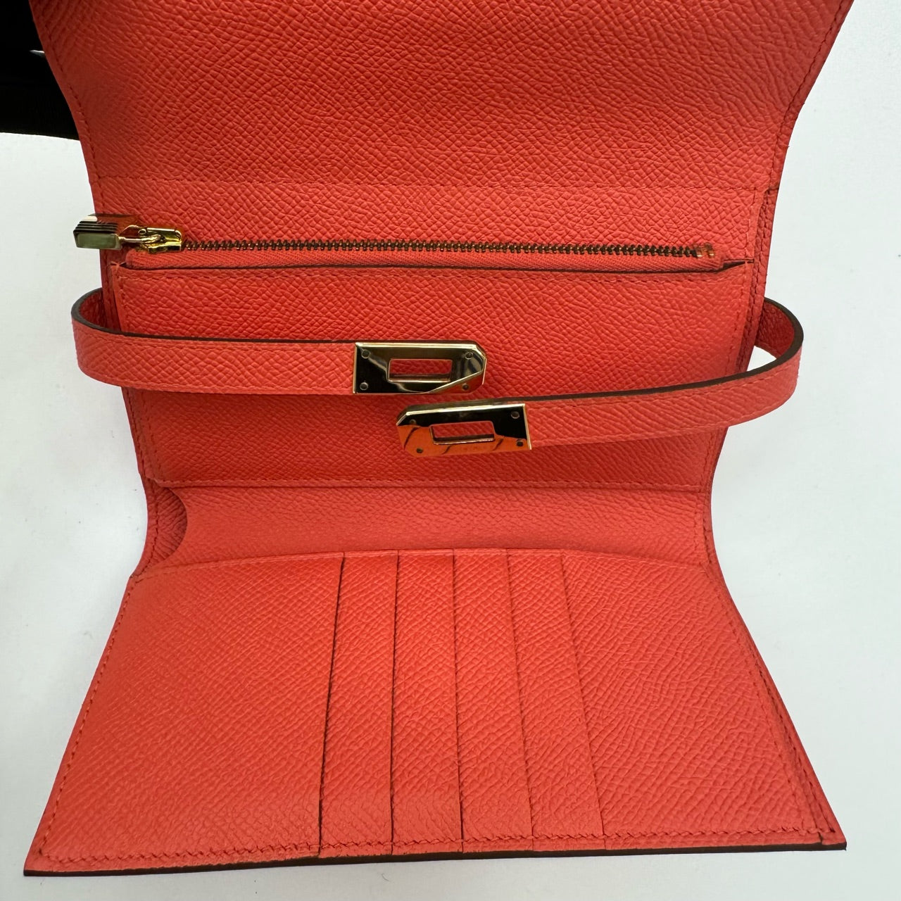 Hermes - Kelly - Leather - Orange - (mini)