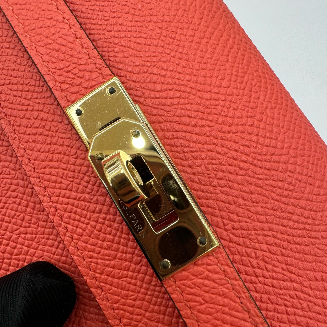 Hermes - Kelly - Leather - Orange - (mini)