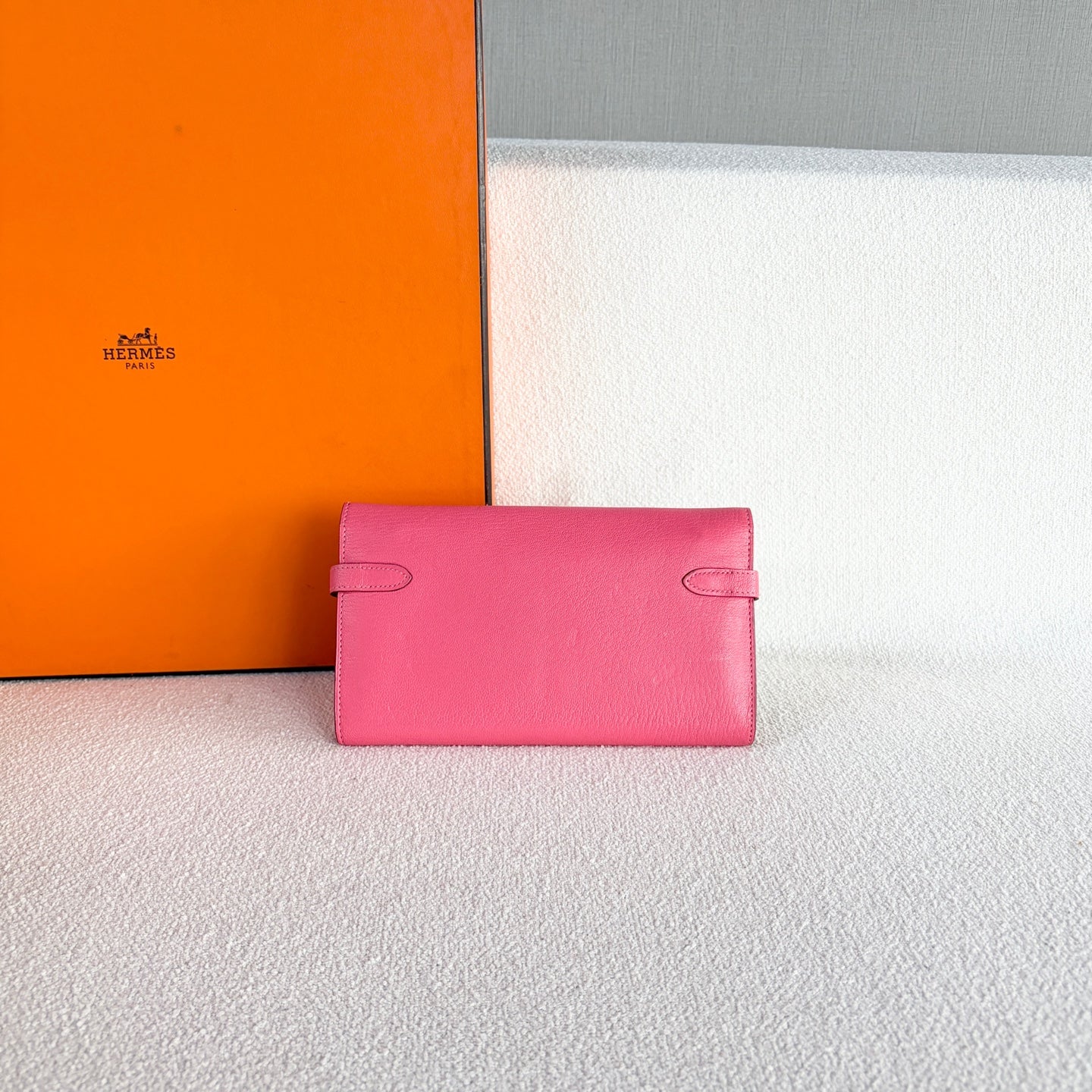 Hermes - Kelly - Leather - Pink - (small)