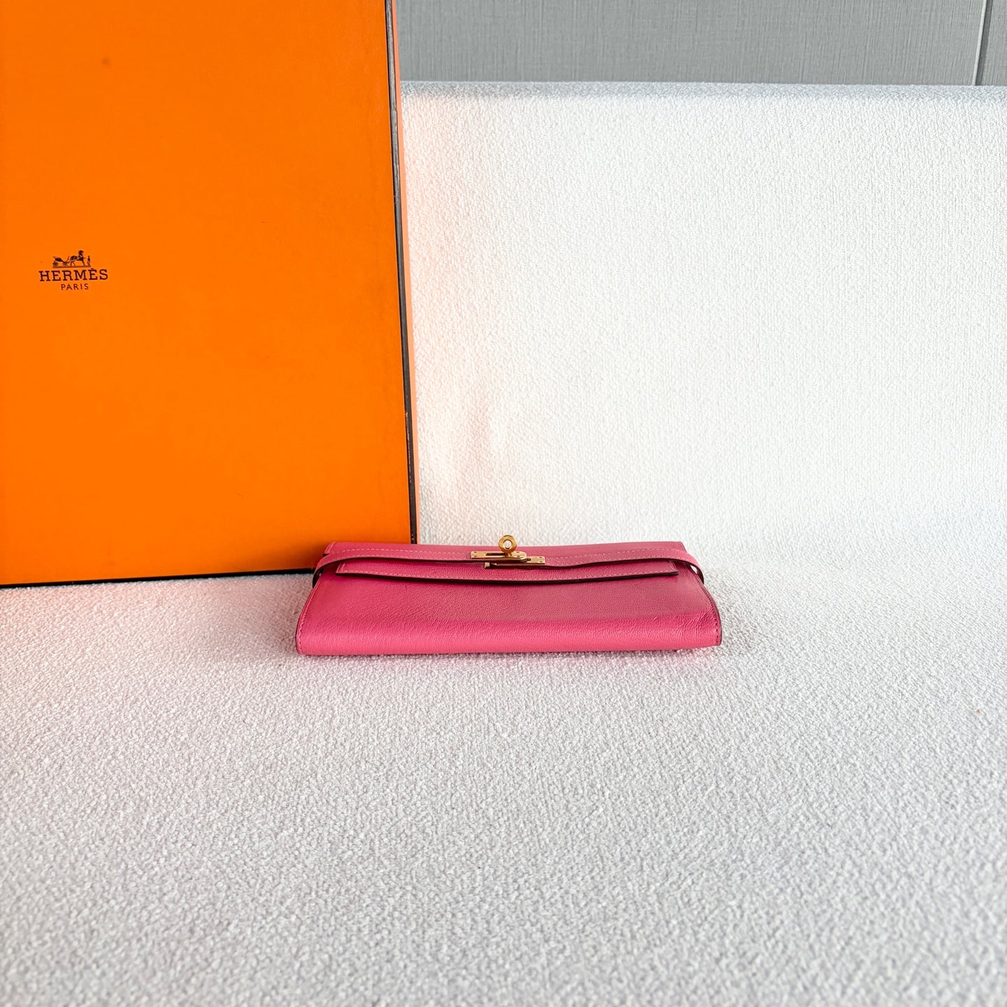 Hermes - Kelly - Leather - Pink - (small)