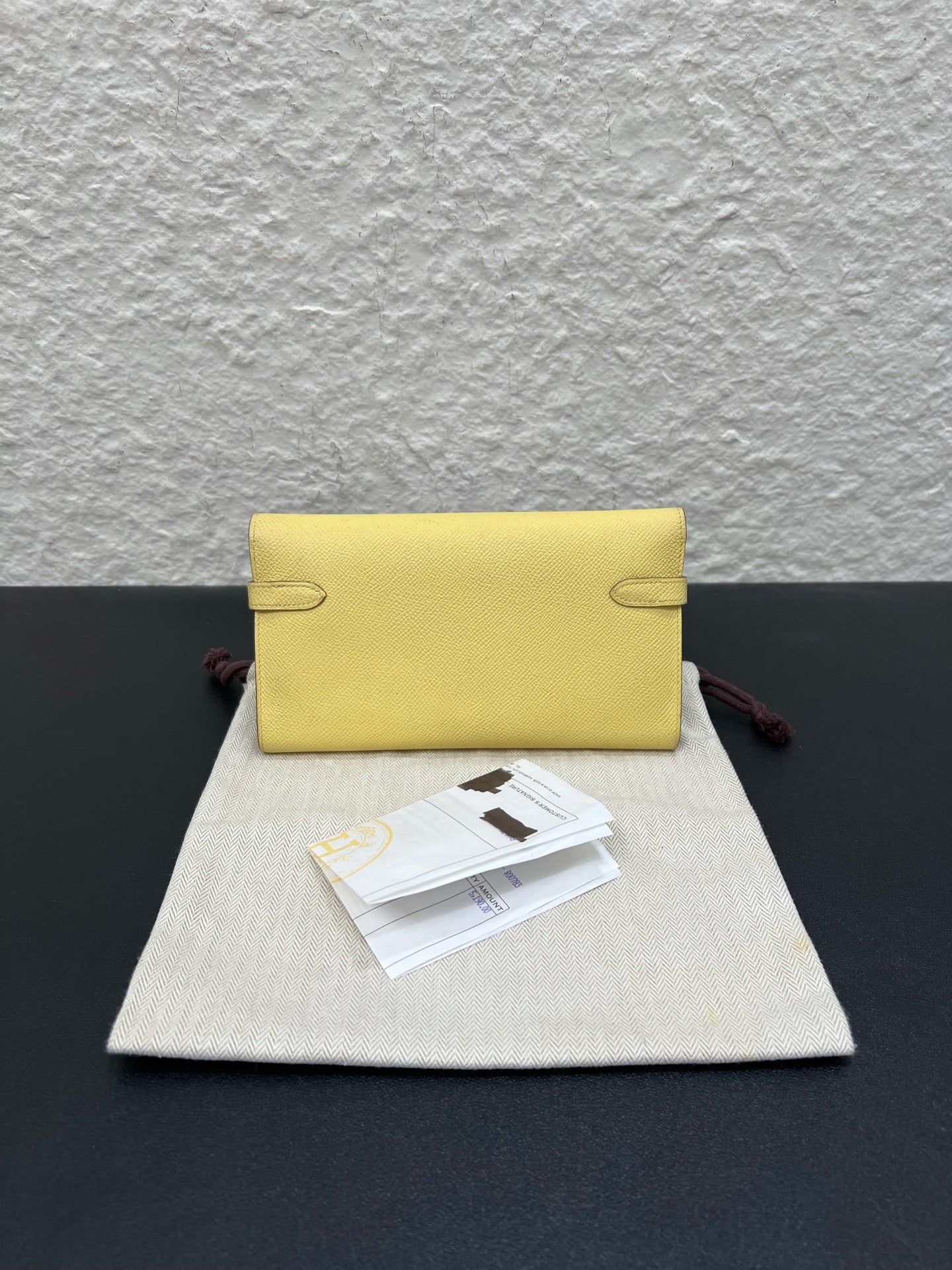 Hermes - Kelly - Leather - Yellow - (large)