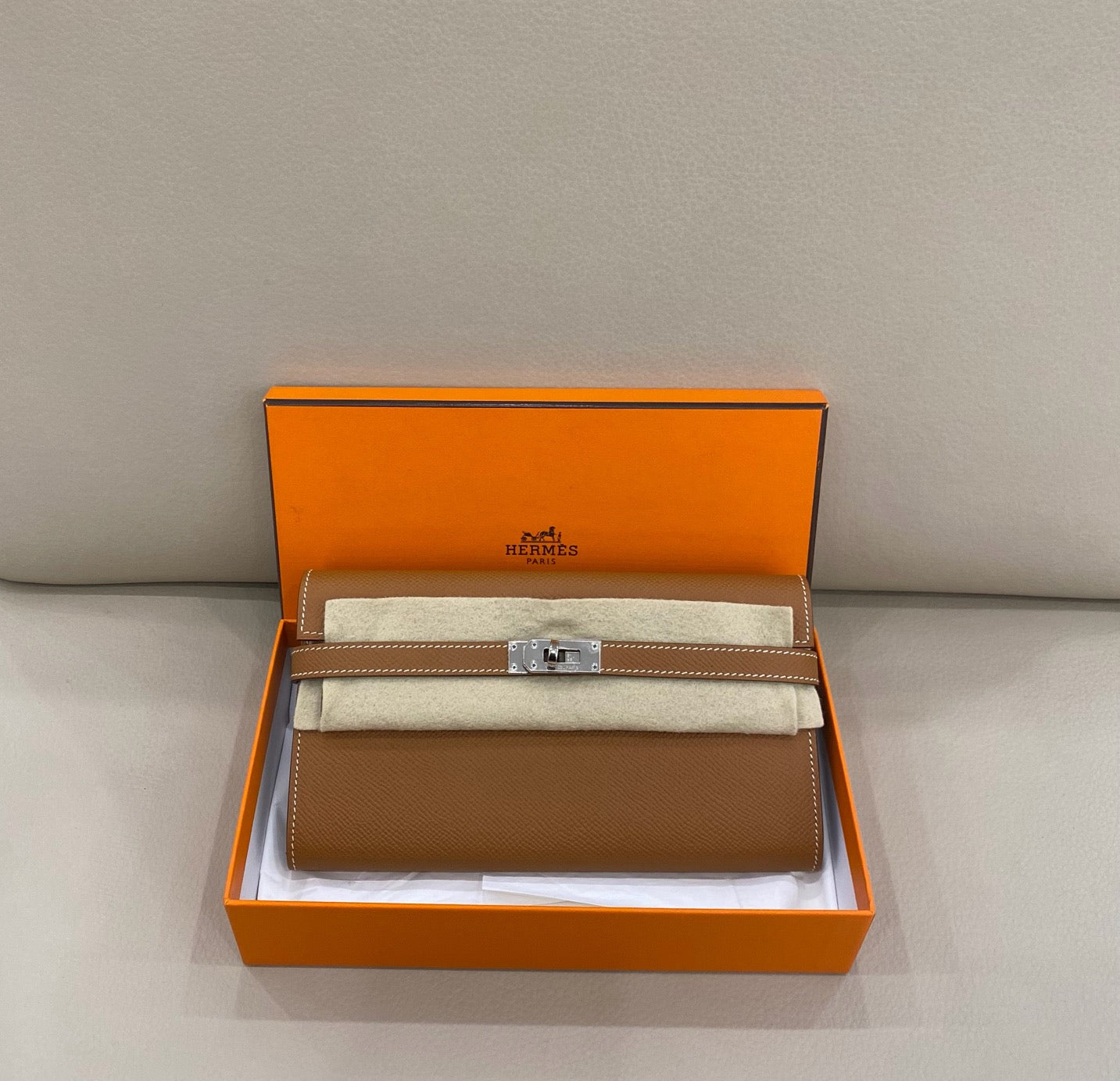 Hermès - Kelly Long Wallet - Epsom leather - Gold - (medium)