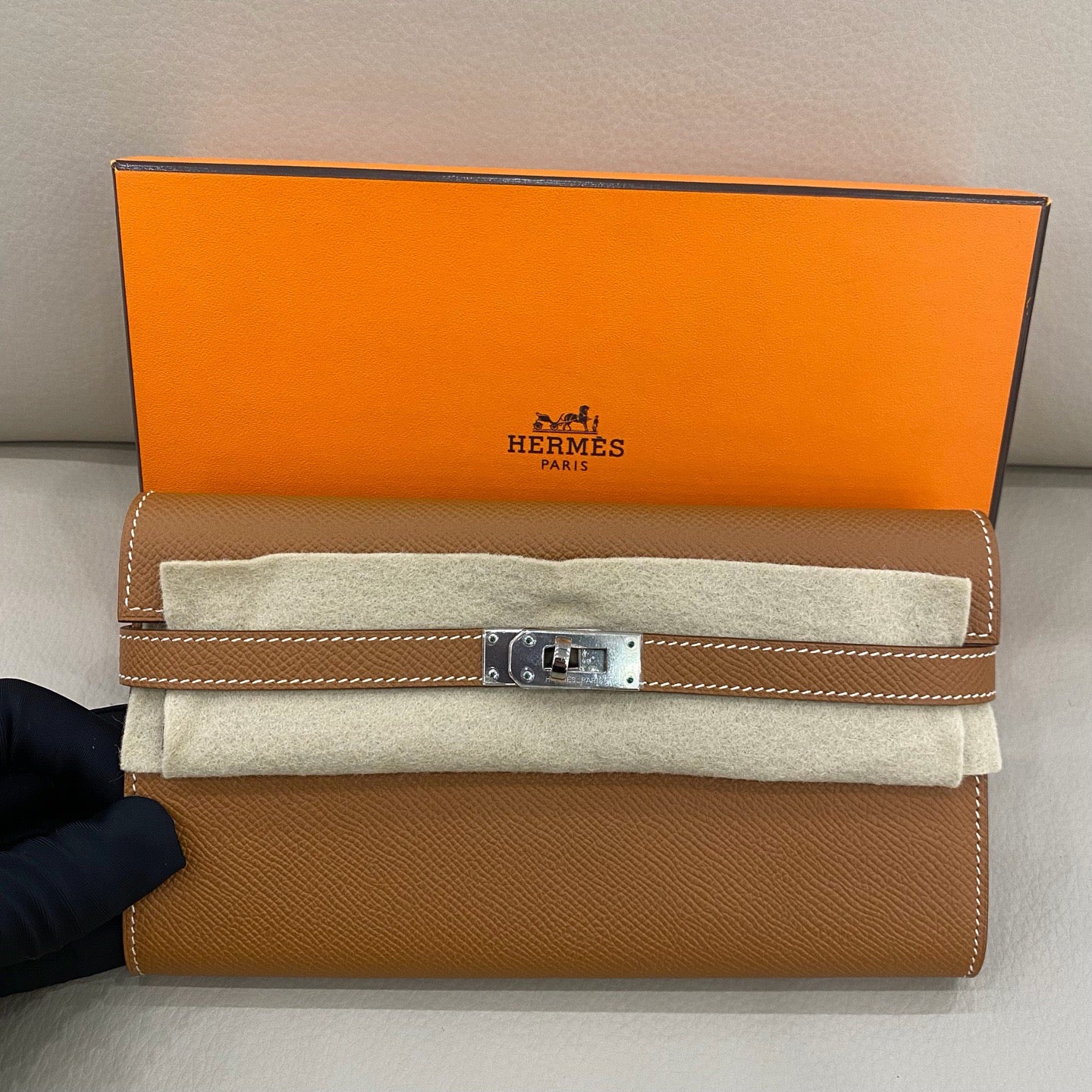 Hermès - Kelly Long Wallet - Epsom leather - Gold - (medium)