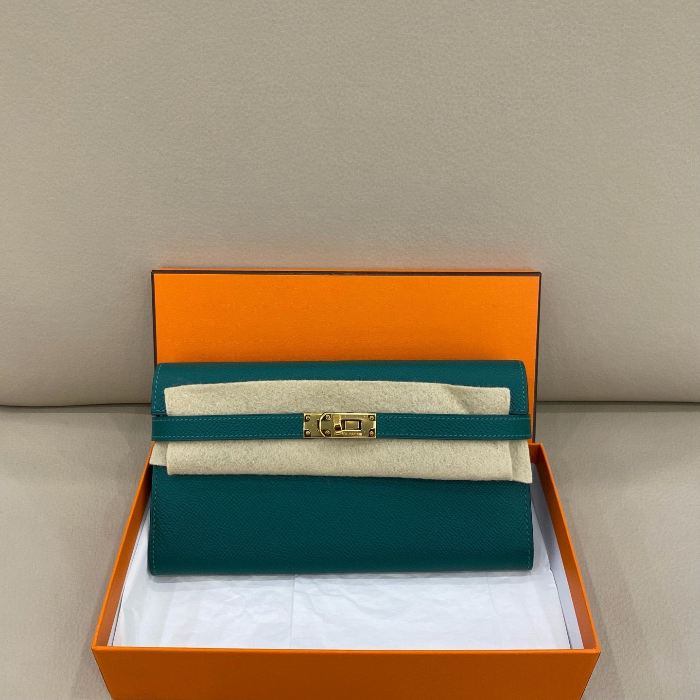 Hermès - Kelly Long Wallet - Epsom leather - Green - (Small)