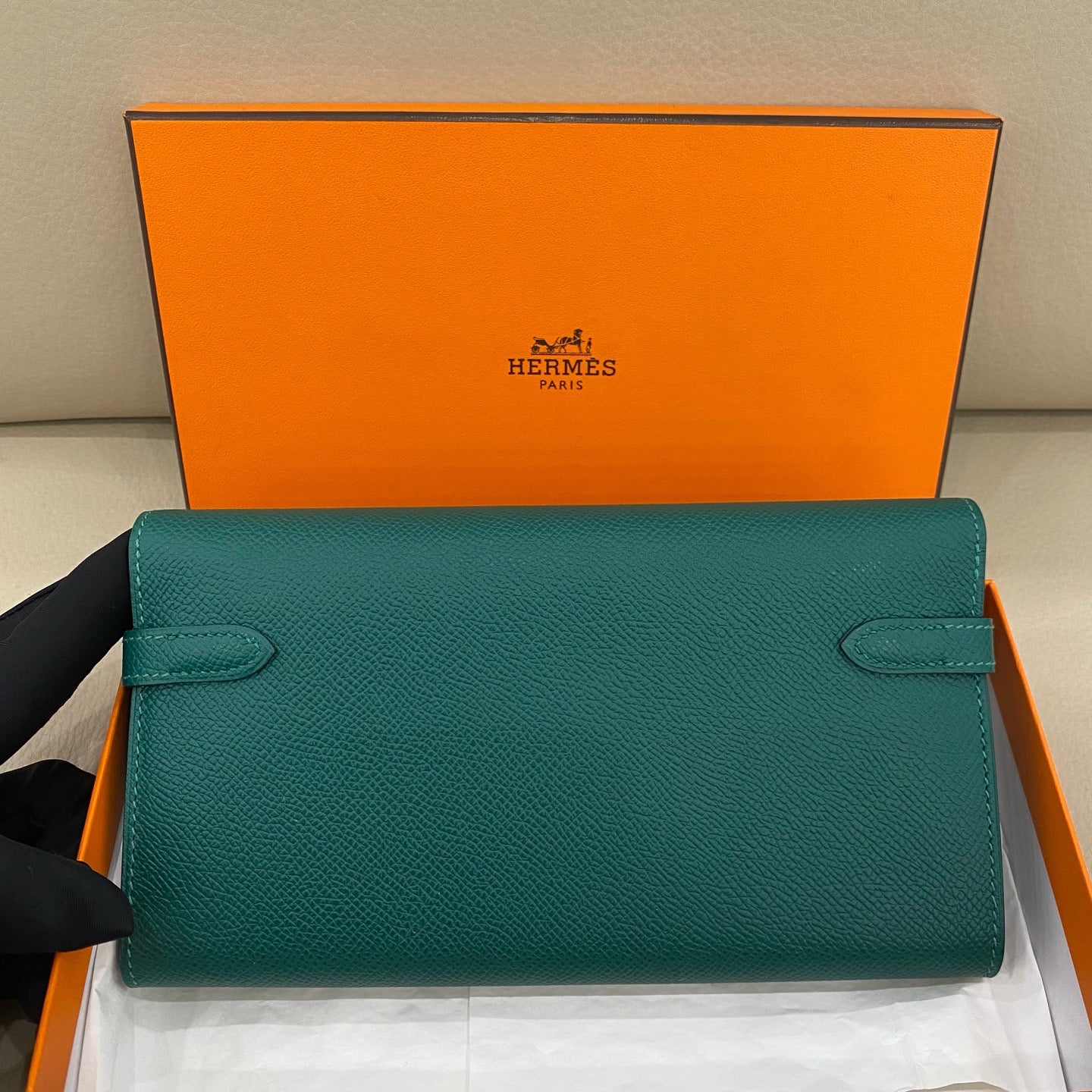 Hermès - Kelly Long Wallet - Epsom leather - Green - (Small)