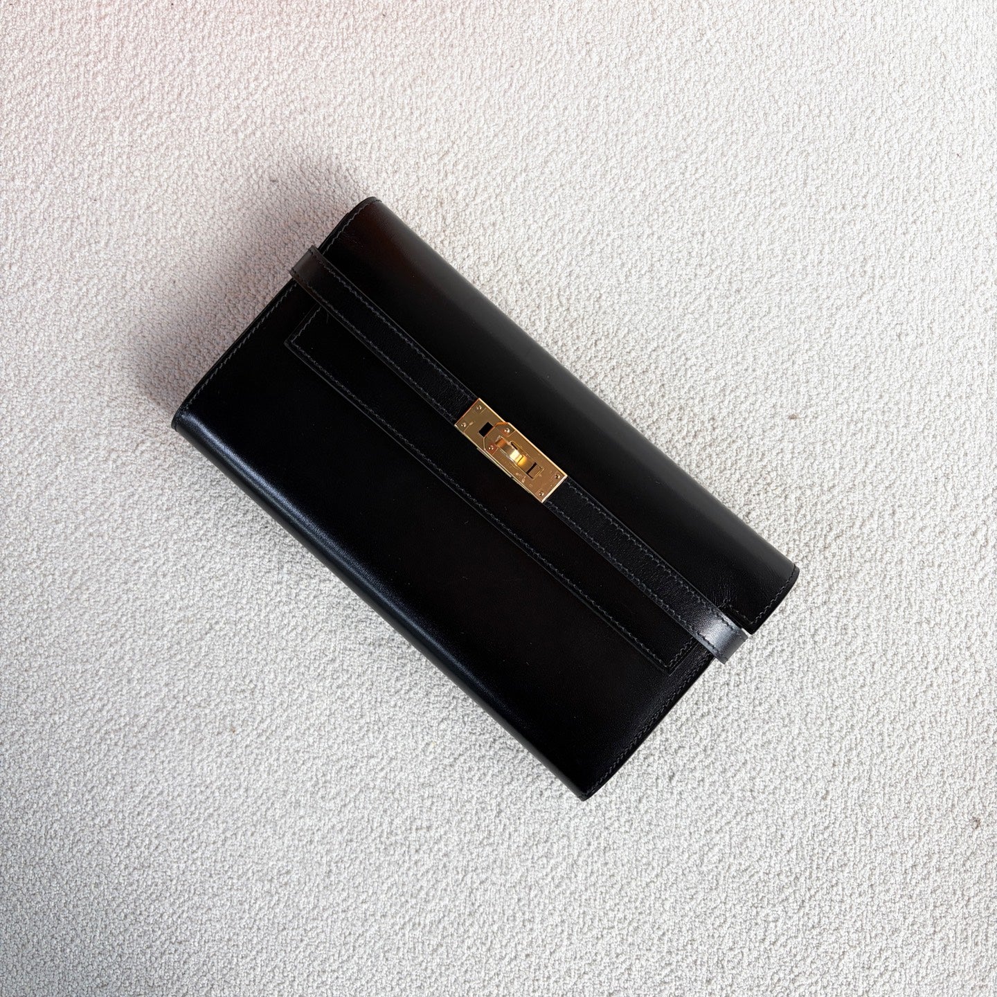 Hermes - Kelly Wallet - Box leather - Black