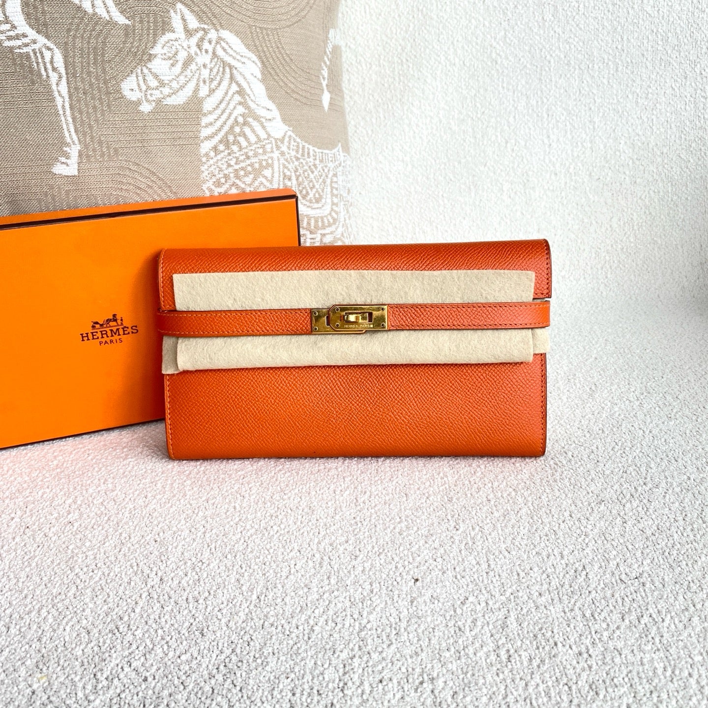 Hermes - Kelly Wallet - Epsom leather - Orange