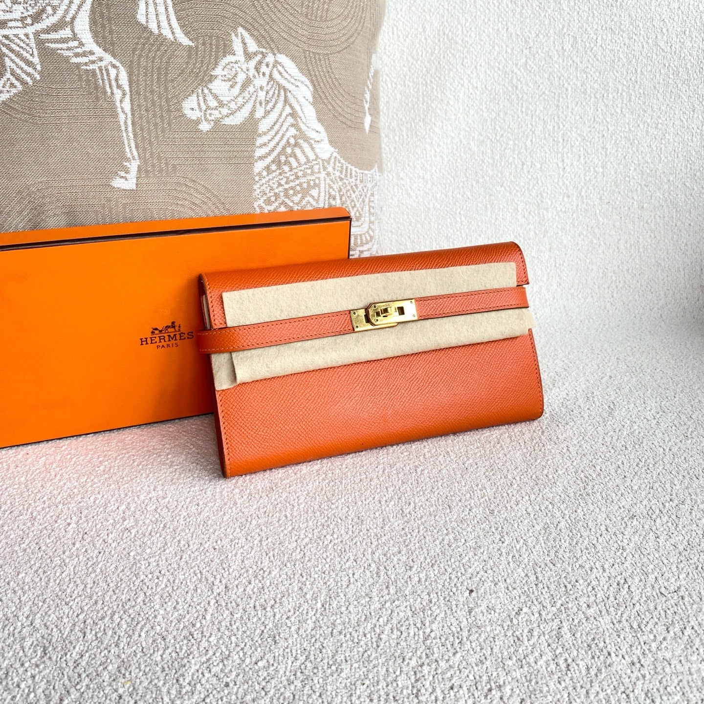 Hermes - Kelly Wallet - Epsom leather - Orange