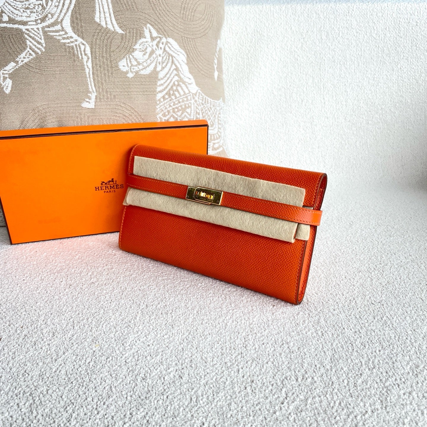 Hermes - Kelly Wallet - Epsom leather - Orange