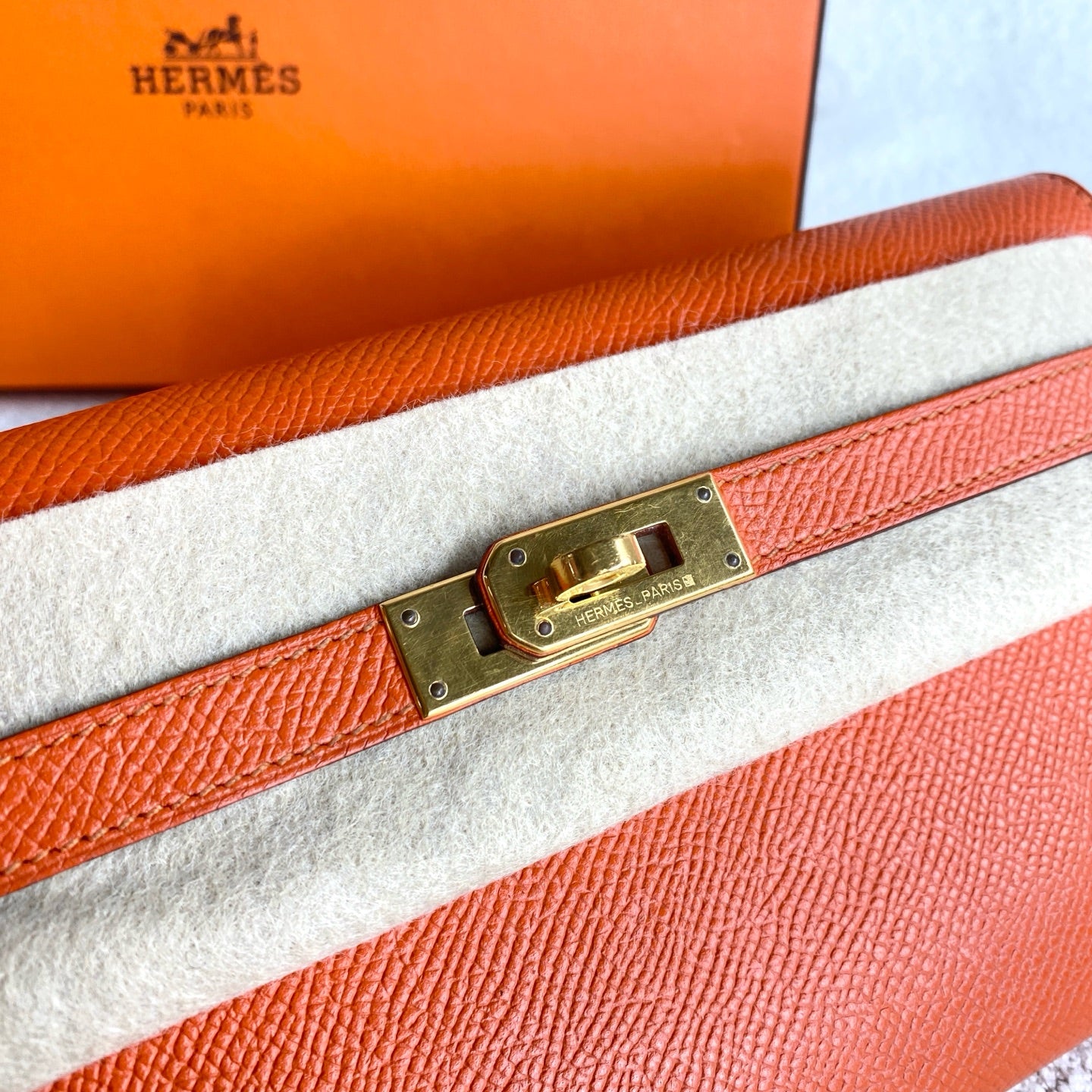Hermes - Kelly Wallet - Epsom leather - Orange