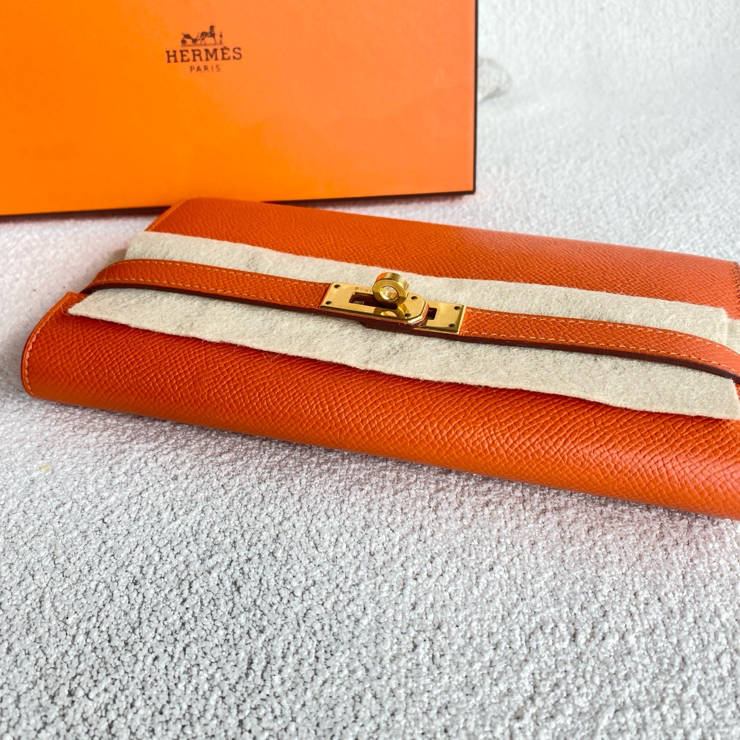 Hermes - Kelly Wallet - Epsom leather - Orange