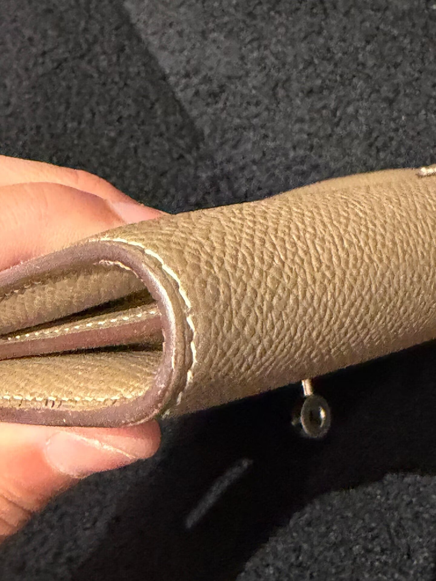 Hermès - Kelly Wallet - Grained leather - Étoupe (Elephant Grey) with Silver-Tone Hardware
