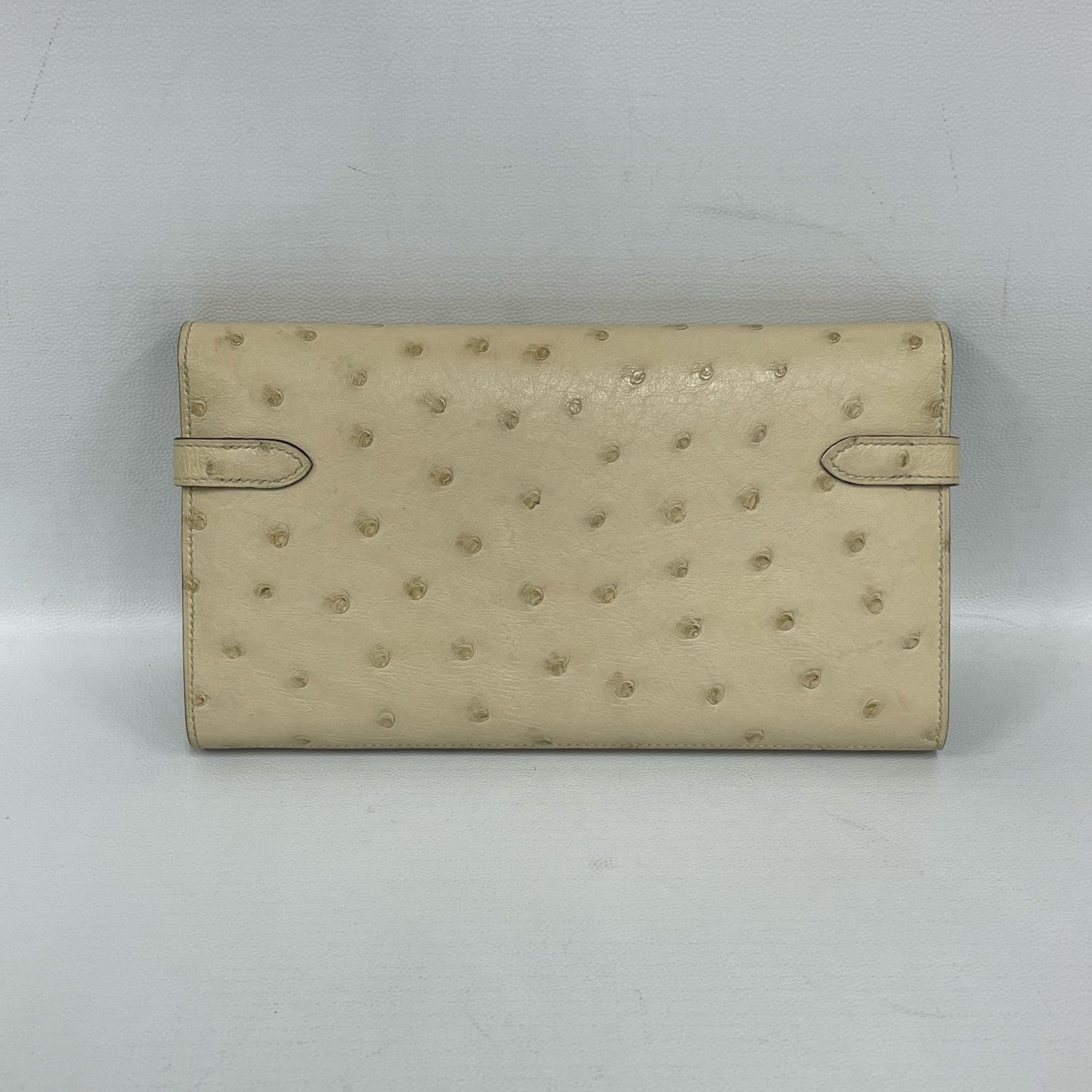 Hermès - Kelly Wallet - Ostrich leather - Trench Gray - (medium)