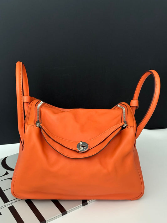 Hermes - Lindy 30 - Clemence leather - Orange - (Medium)