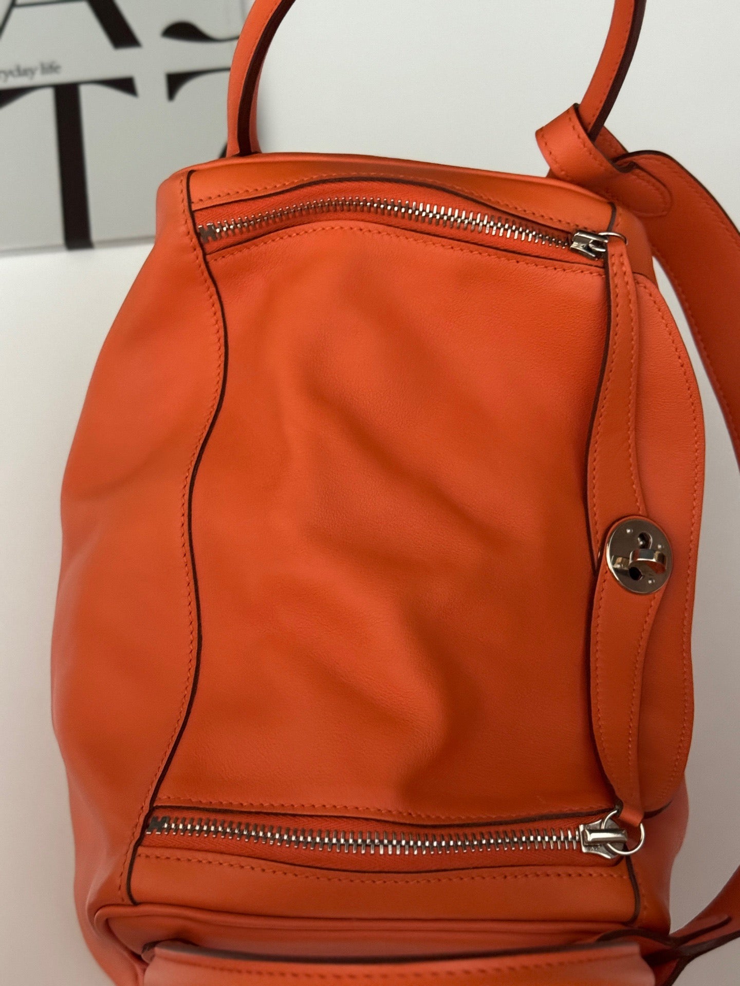 Hermes - Lindy 30 - Clemence leather - Orange - (Medium)