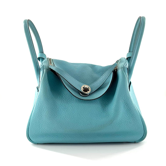 Hermès - Lindy 30 - Taurillon Clemence leather - Blue - (Medium)