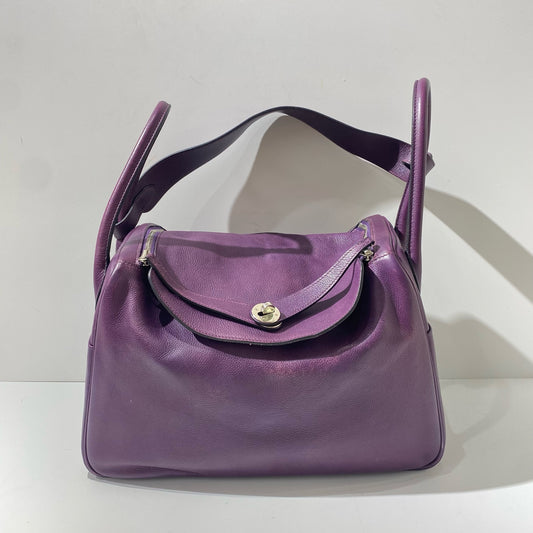 Hermès - Lindy 34 - Taurillon Clemence leather - Purple with Silver-Tone Hardware - (medium)